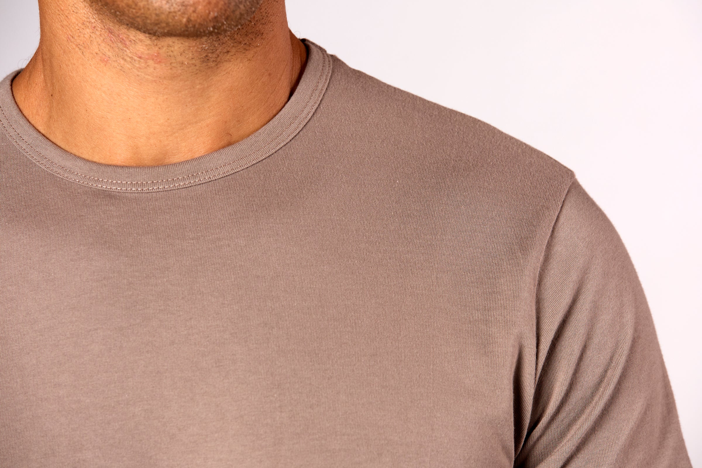 The Hudson Crew Tee in Heavy Cotton Jersey Cobblestone