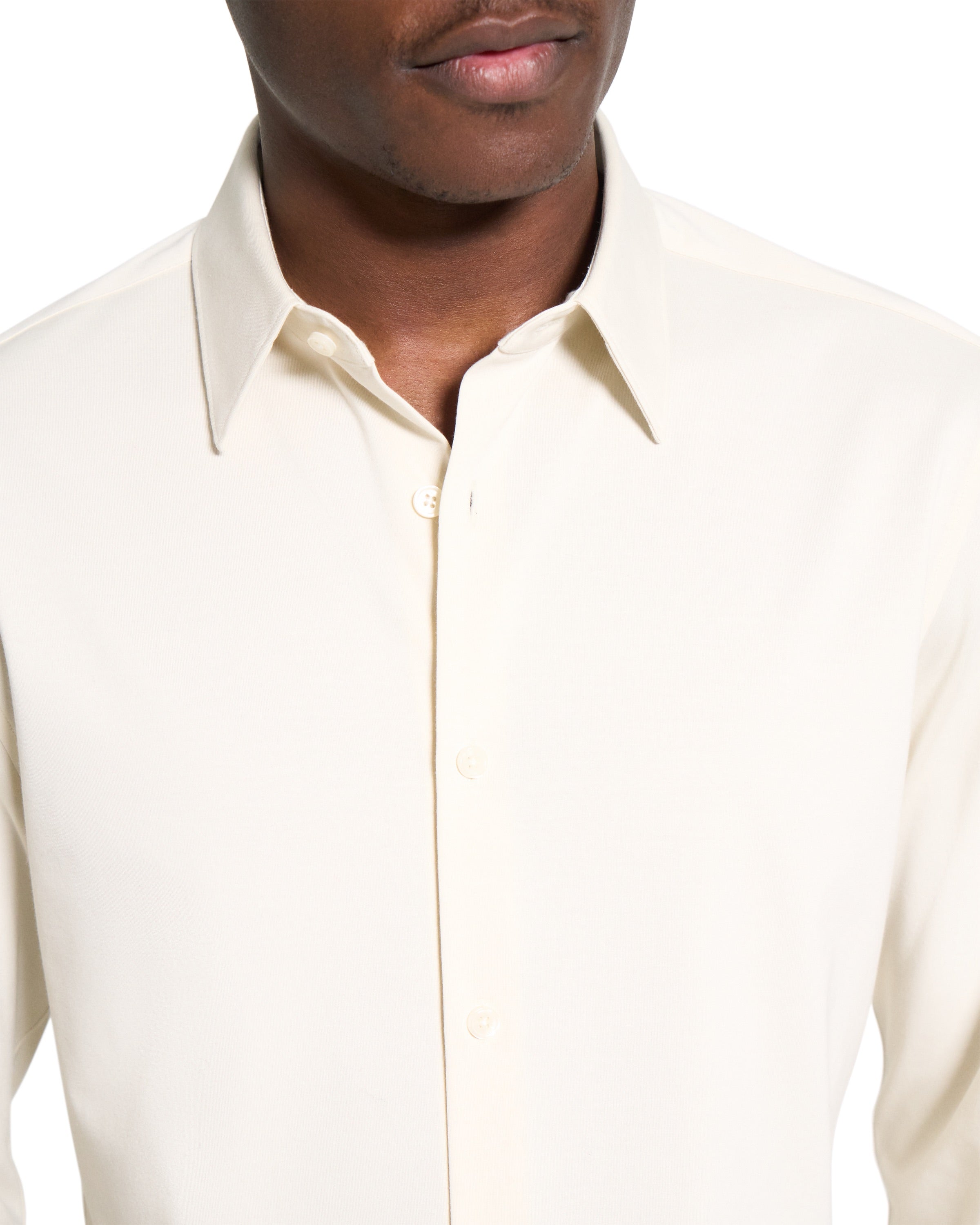 Sylvain Shirt in Structure Knit Oat Milk