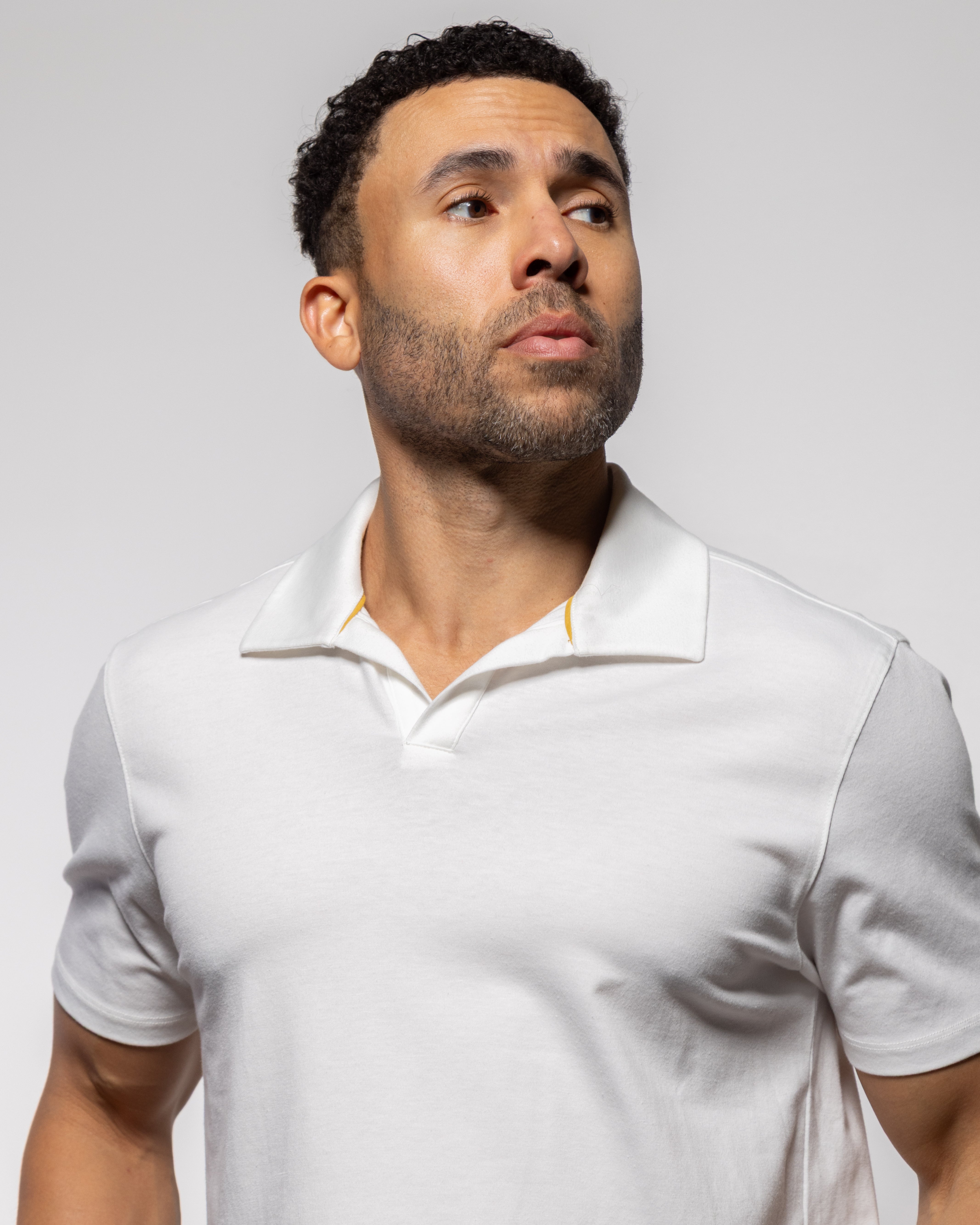 Daily Johnny Short Sleeve Polo Summer White