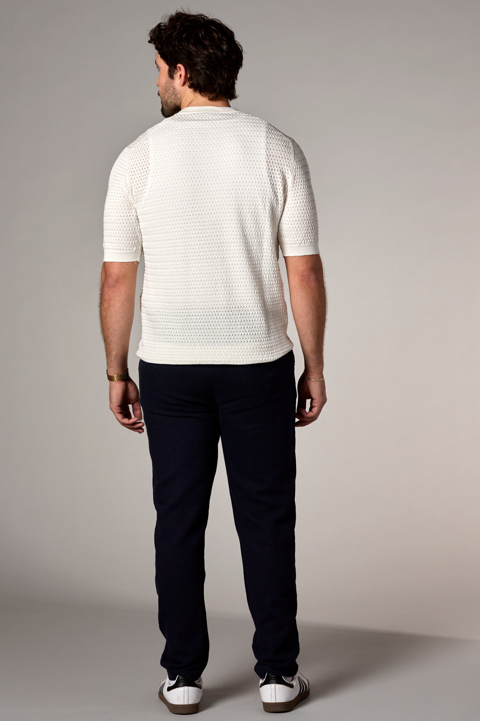 Crochet Sweater Tee Off-White