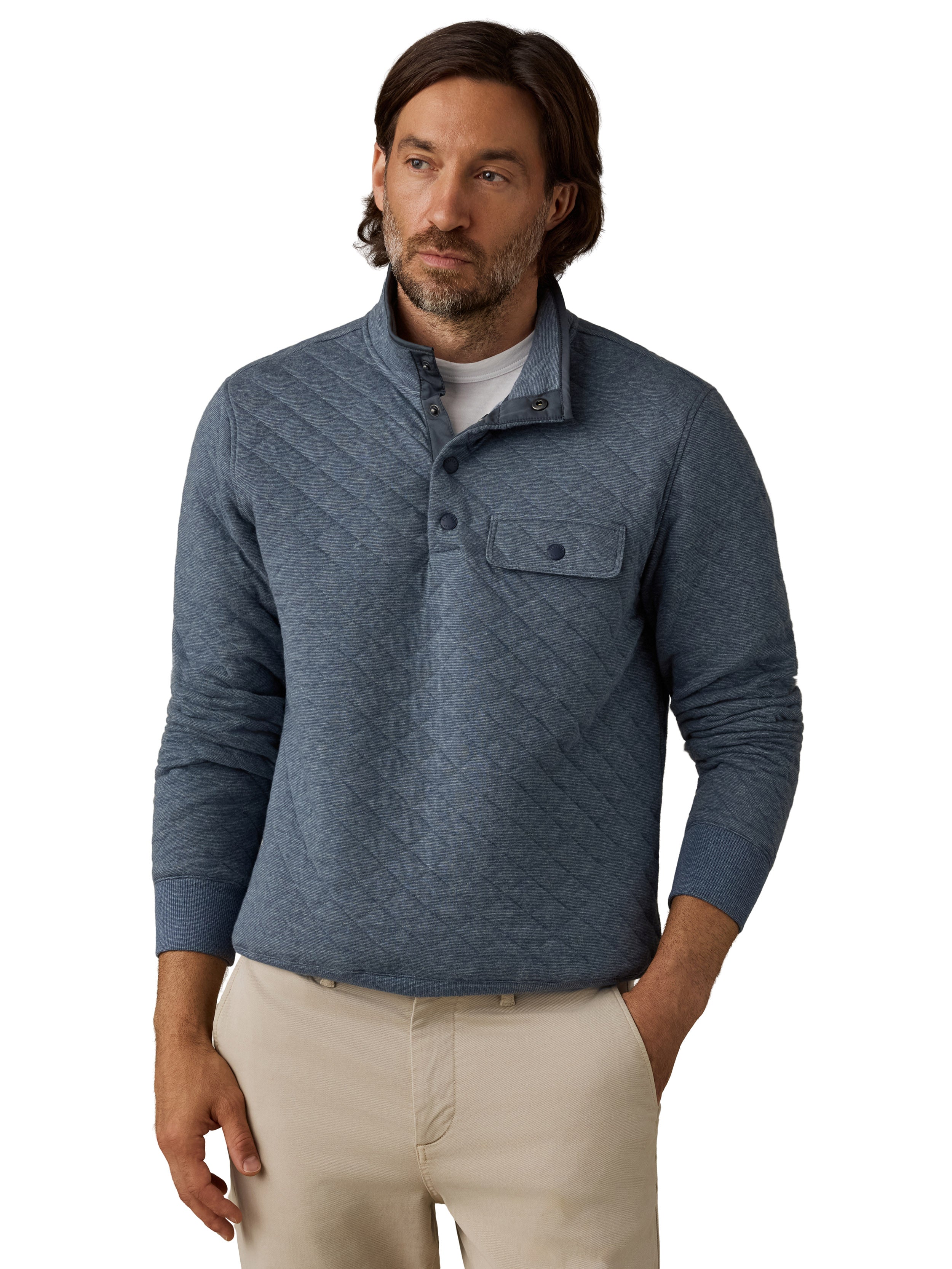 Epic Quilted Fleece Pullover Crystal Creek Heather