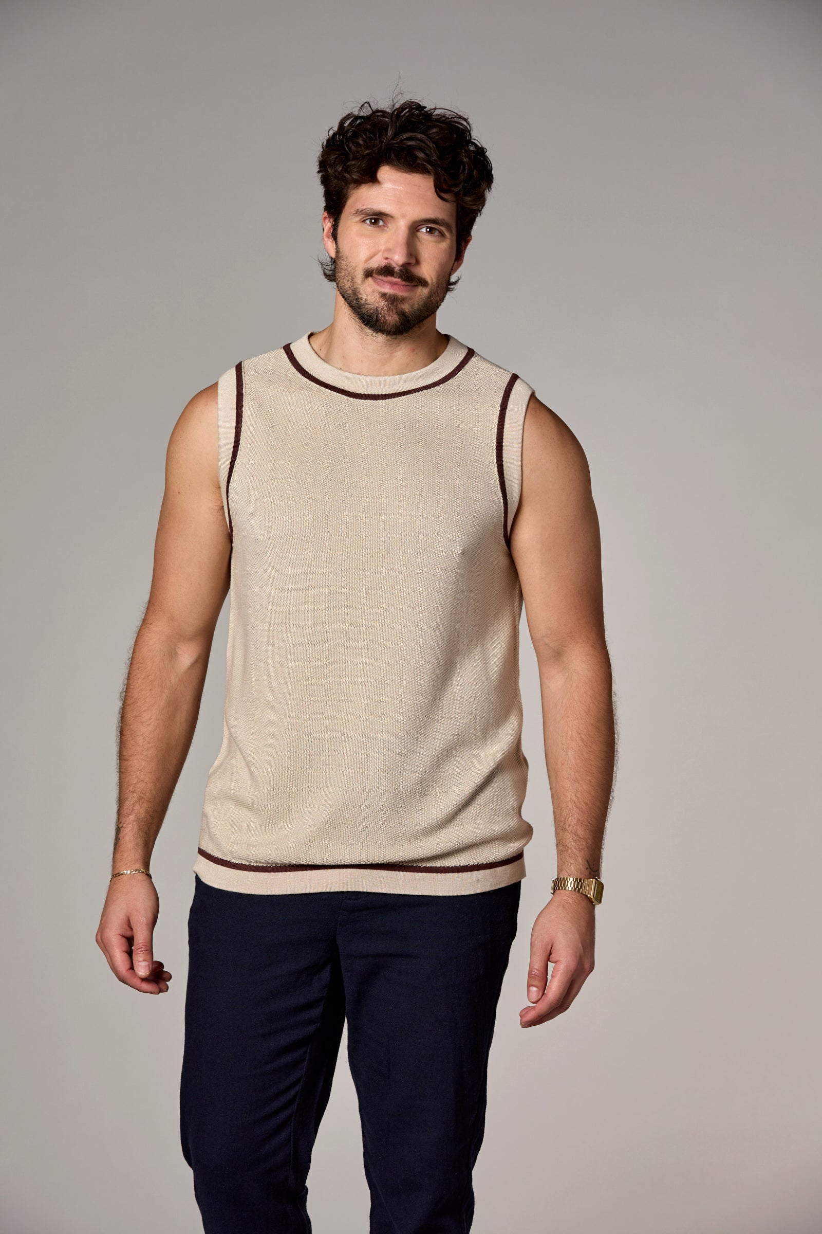 Knit Tank Ivory Combo