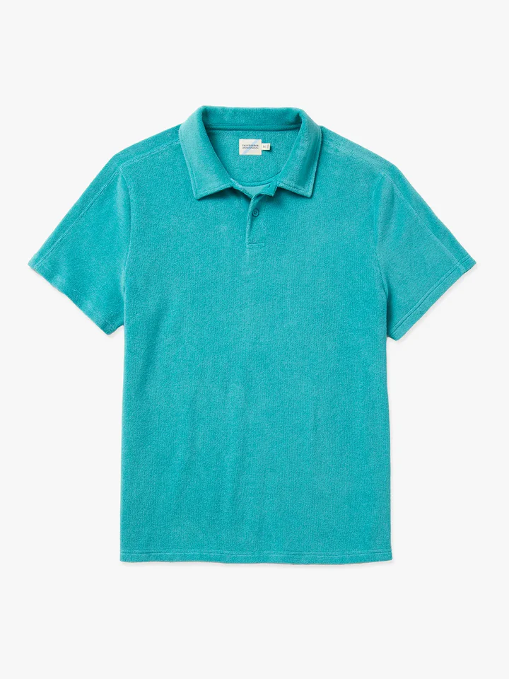 The Ravello Terry Polo Baltic Teal