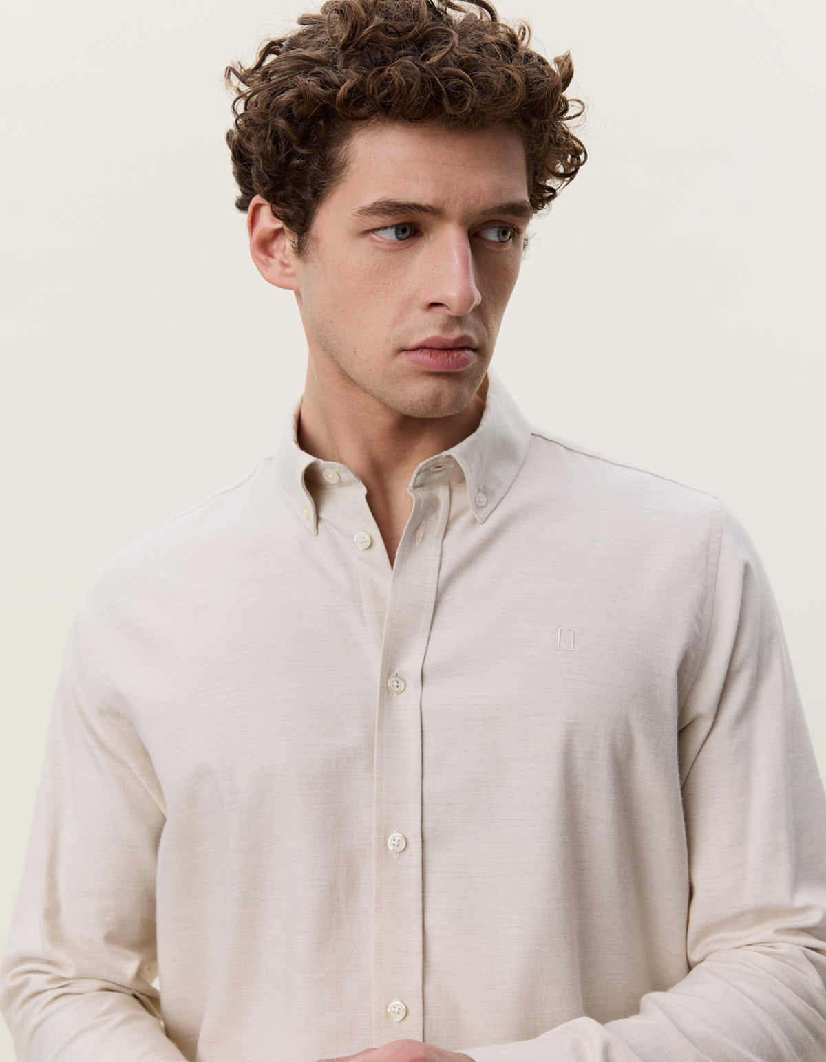 NB Soft Flannel Shirt Oyster Gray White