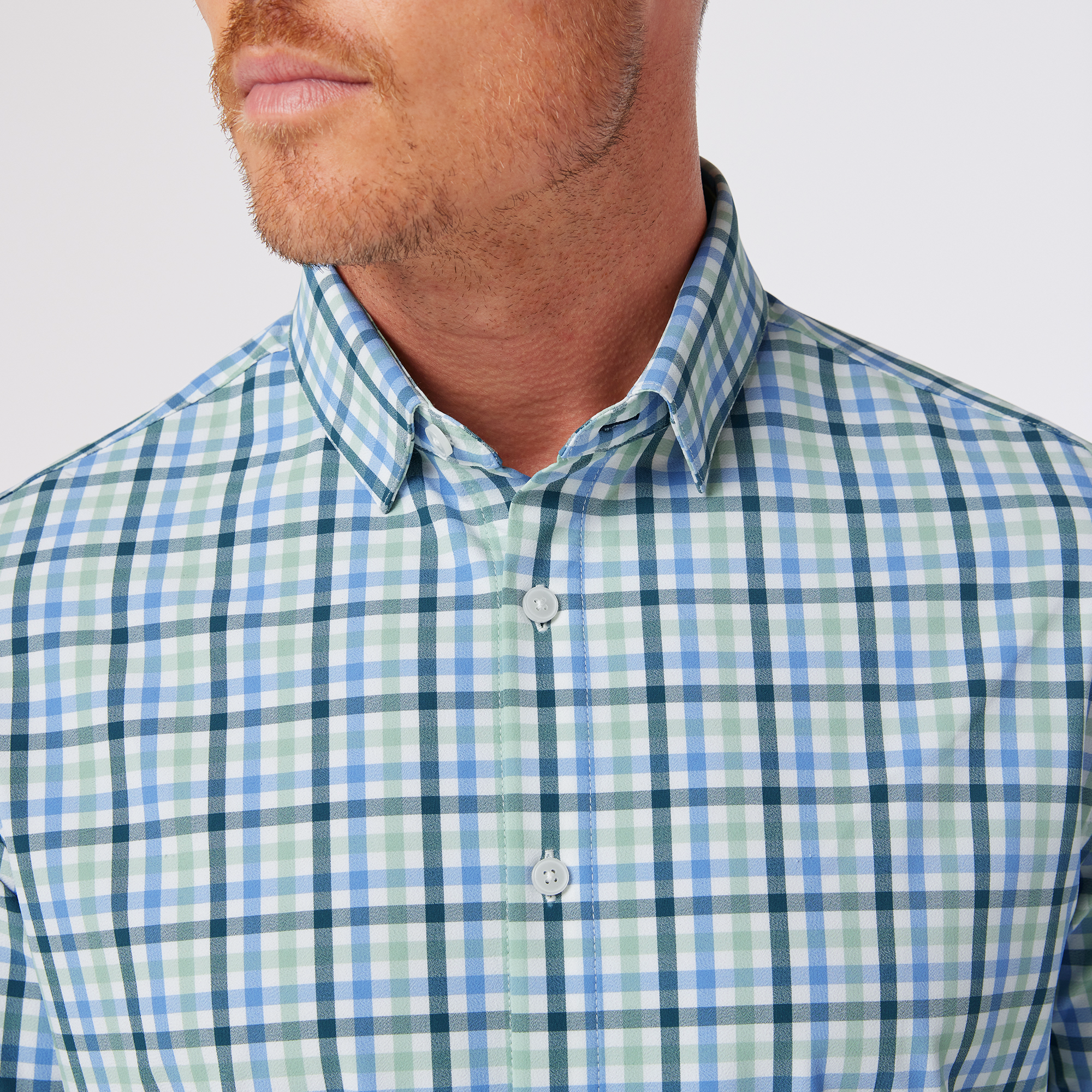 Leeward Long Sleeve Dress Shirt Balsam Coastal Plaid