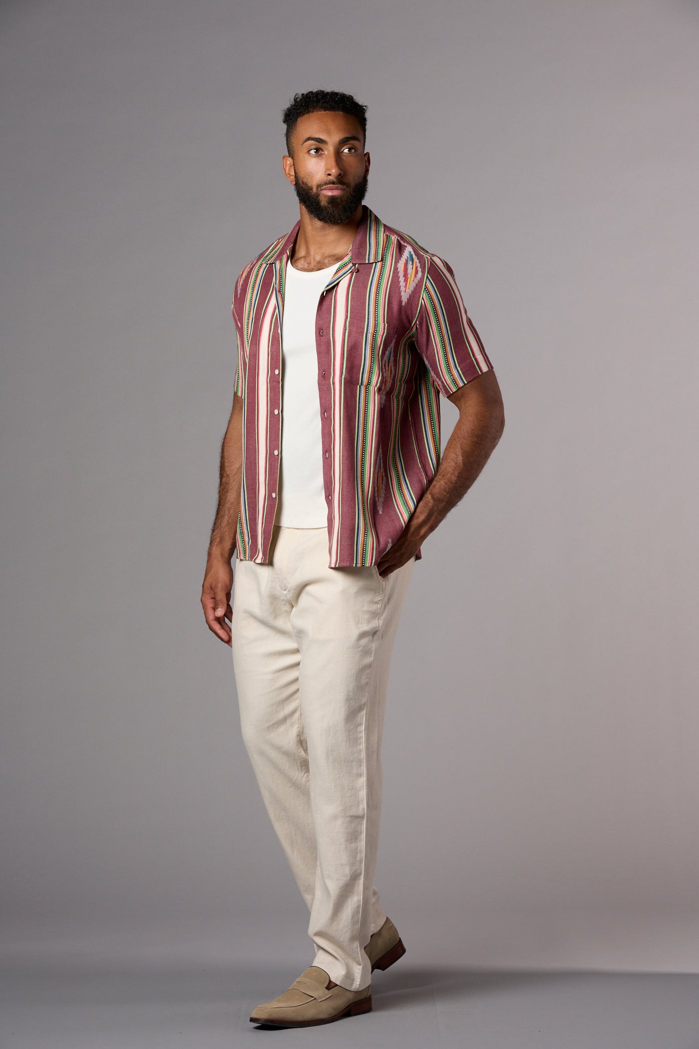 Lamar Jacquard Shirt Wine