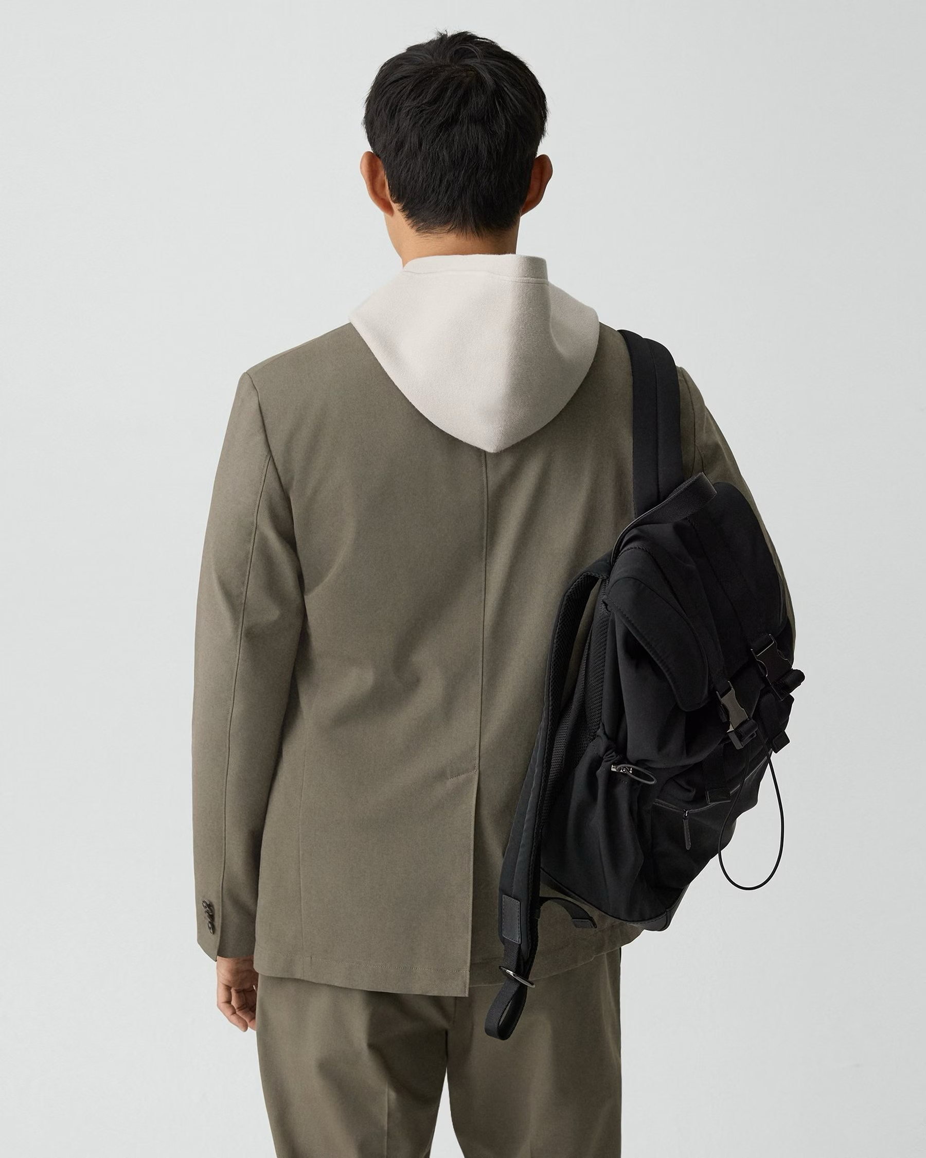 Clinton Travel Blazer in Motion Wool Morel