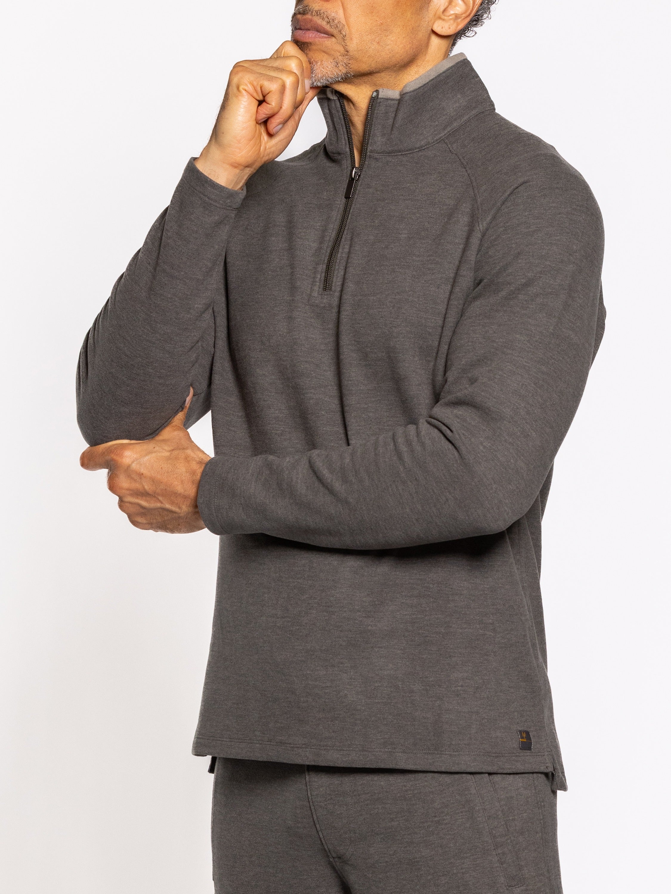 Asher Quarter Zip Gunmental
