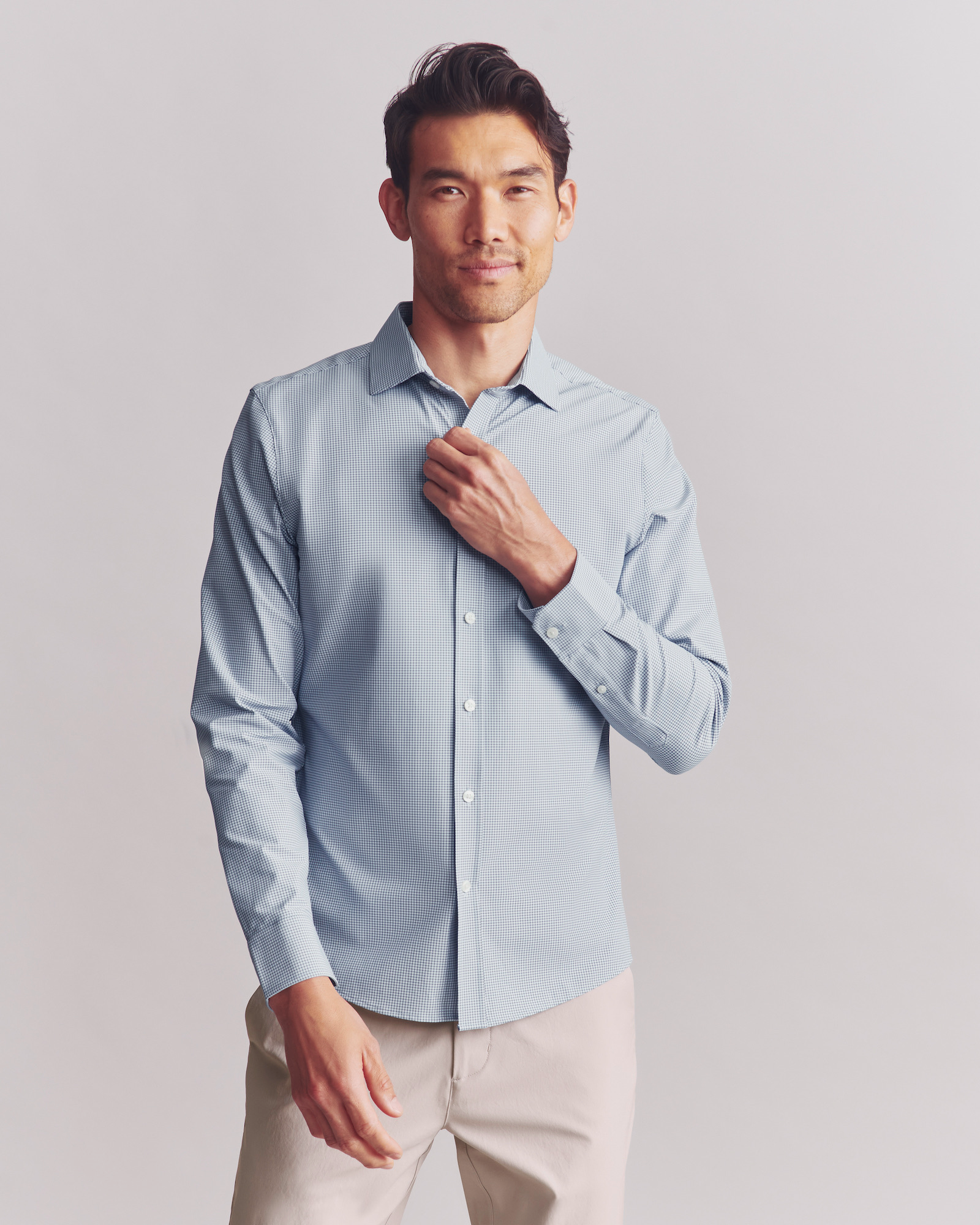 State Of Mind Slim Fit Shirt Light Blue/Navy