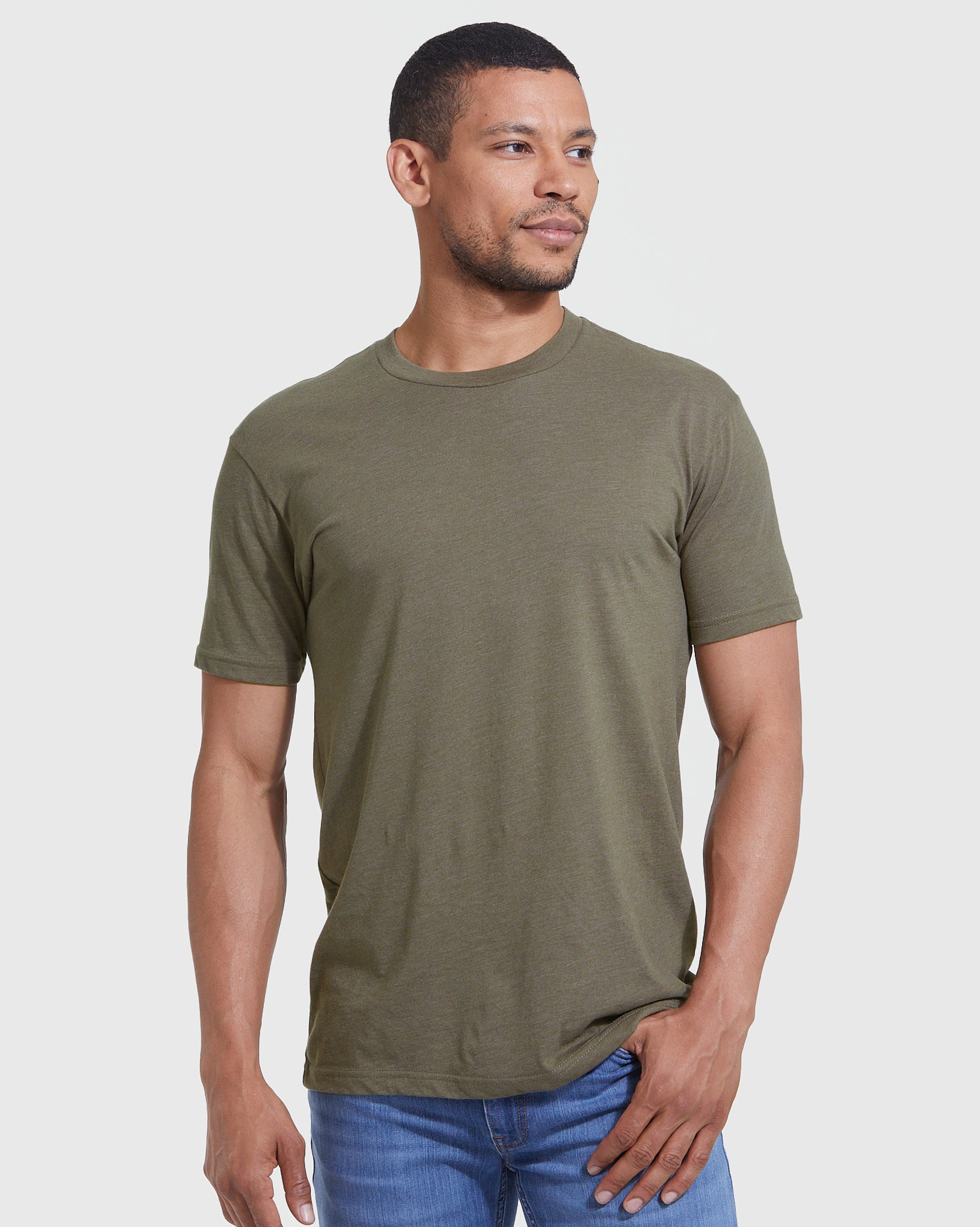 Classic Crew Tee Military Green Heather