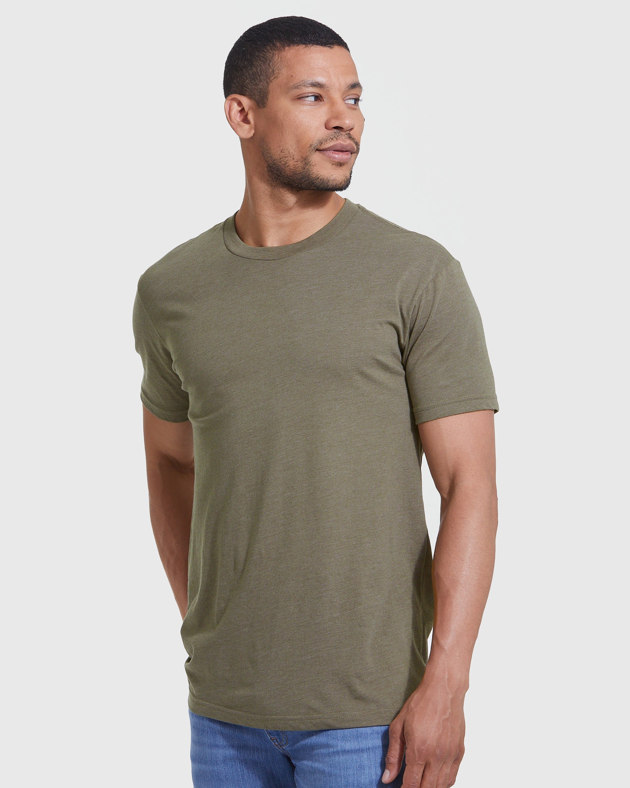 Classic Crew Tee Military Green Heather