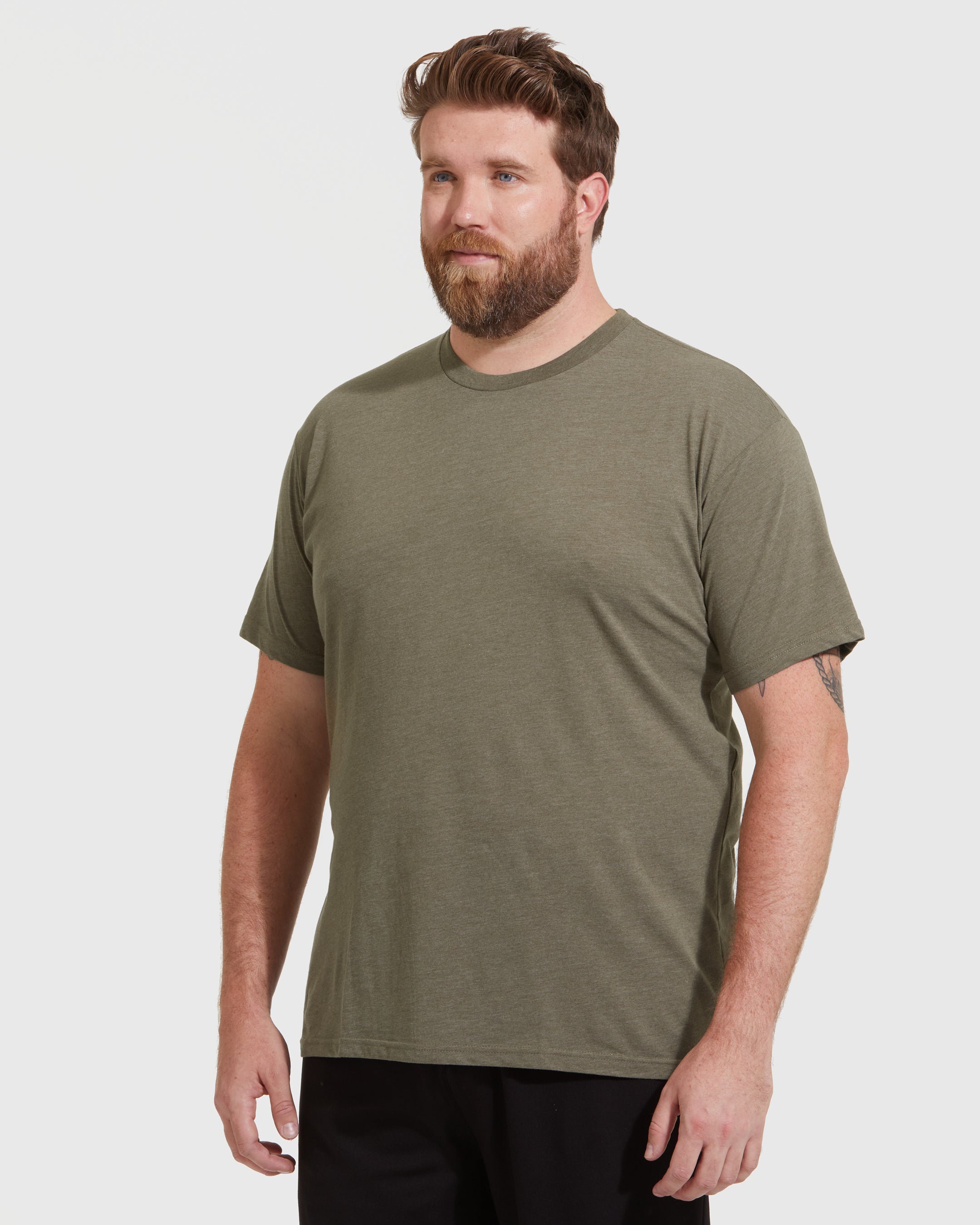 Classic Crew Tee Military Green Heather