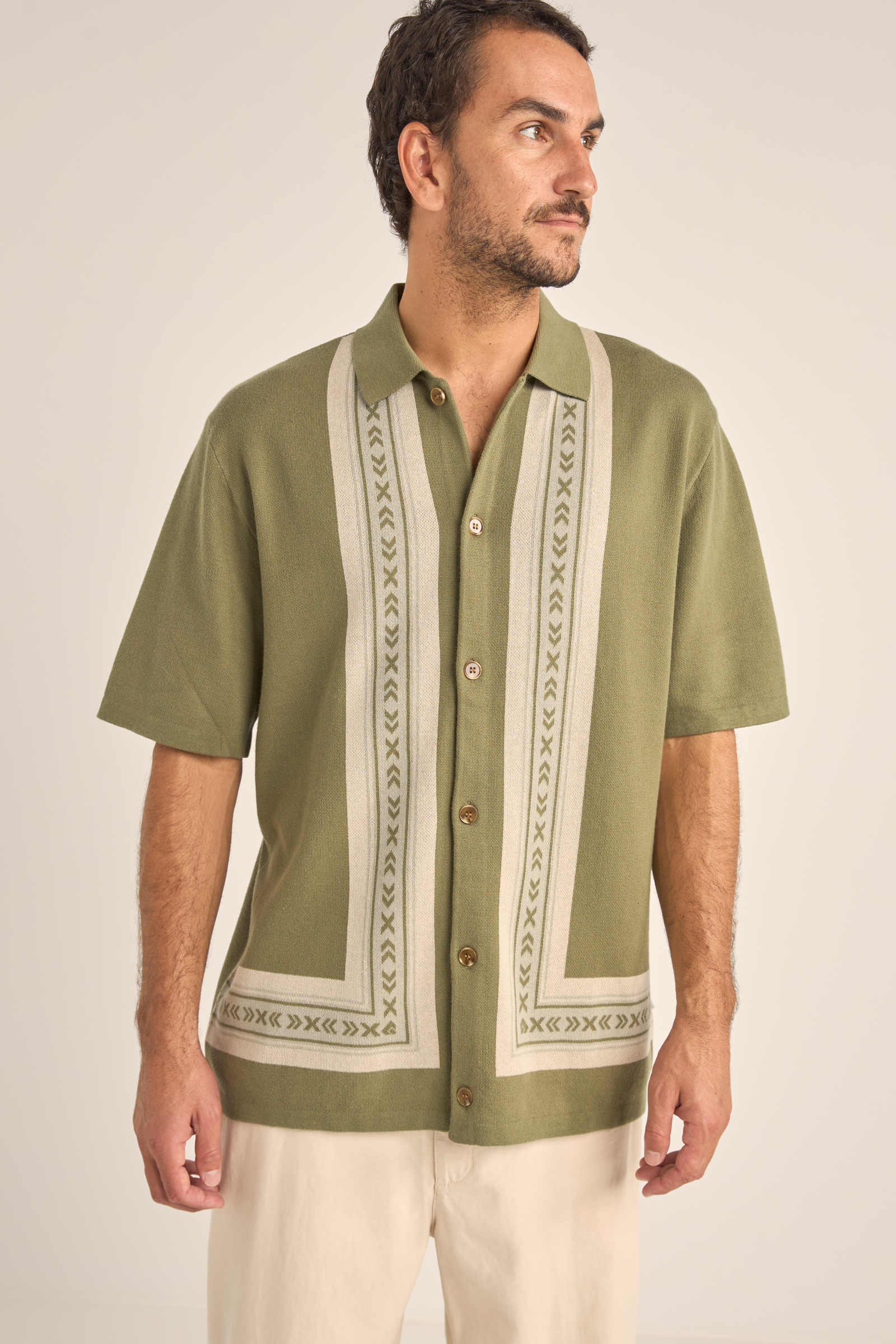 Loma Knitted Short Sleep Shirt Sage