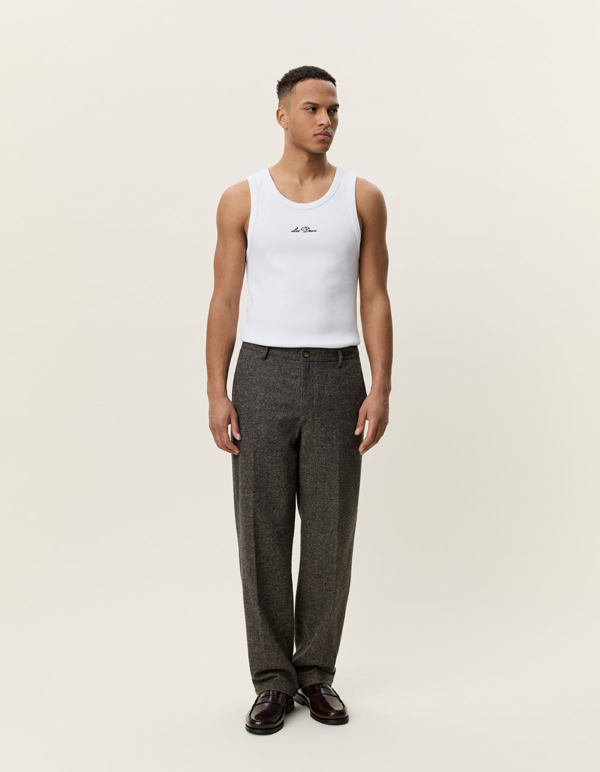 Wool Melange Slack Pants Caribou