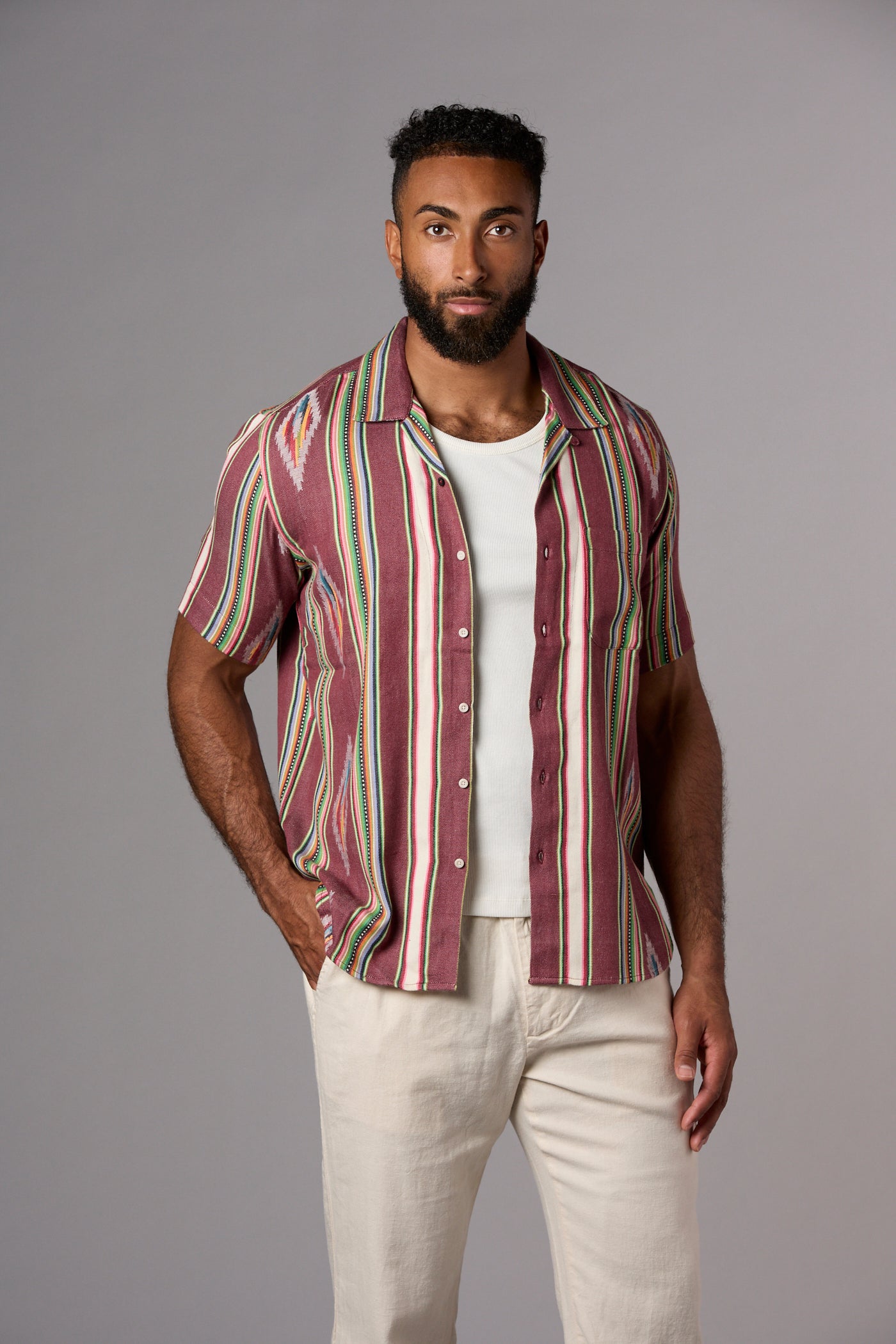 Lamar Jacquard Shirt Wine