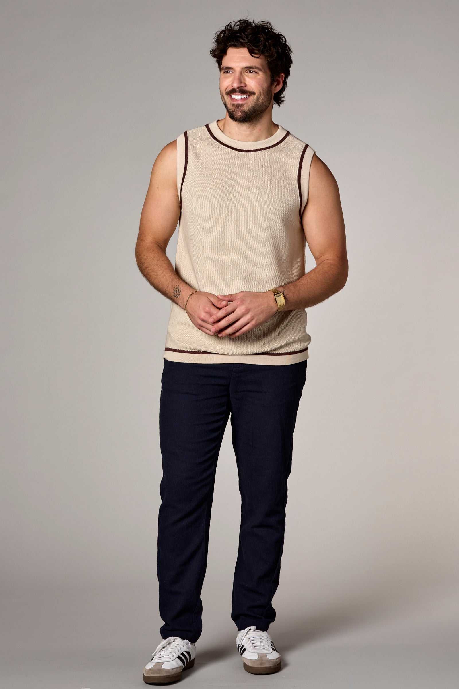 Knit Tank Ivory Combo