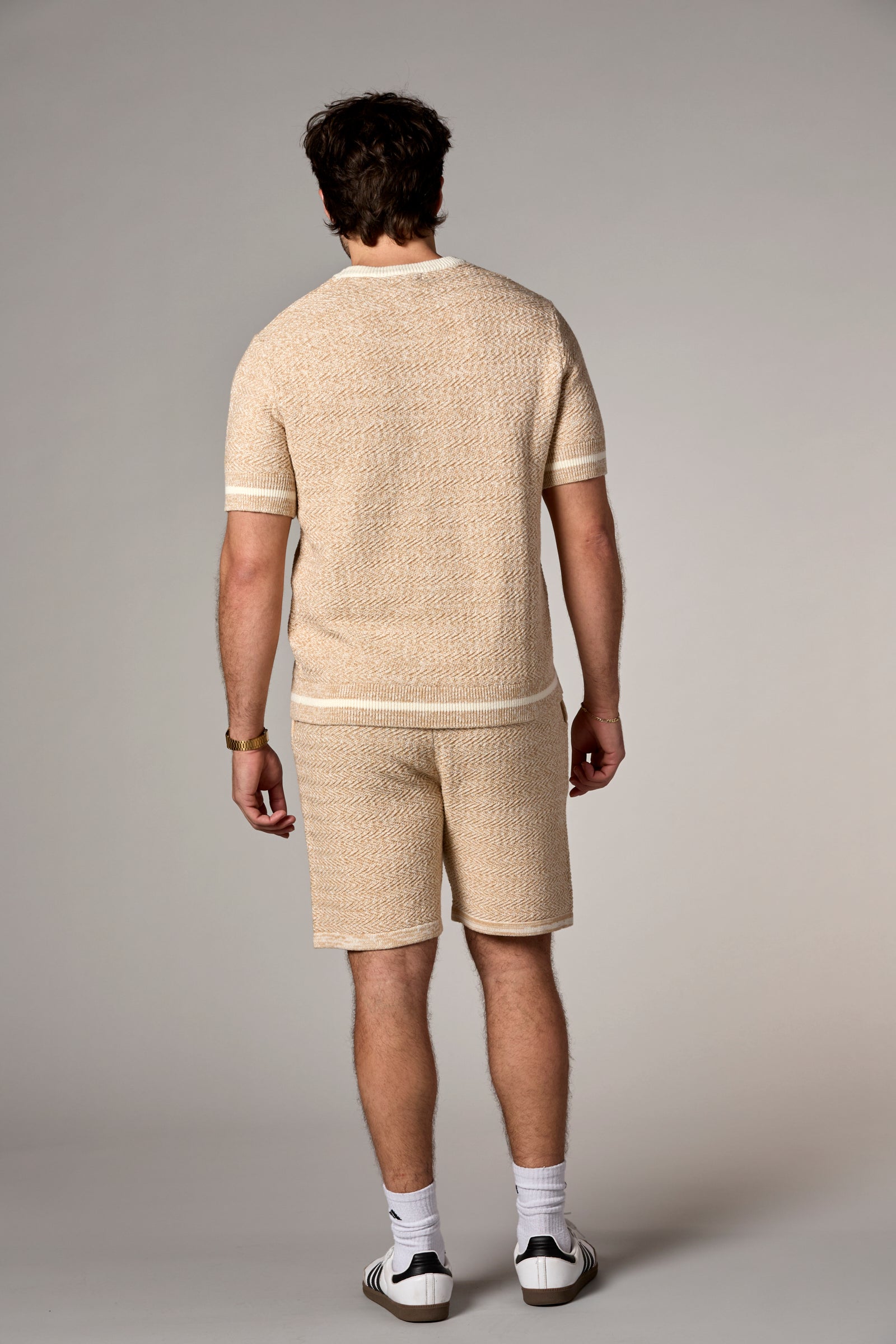Textured Knit Tee Oat Multi