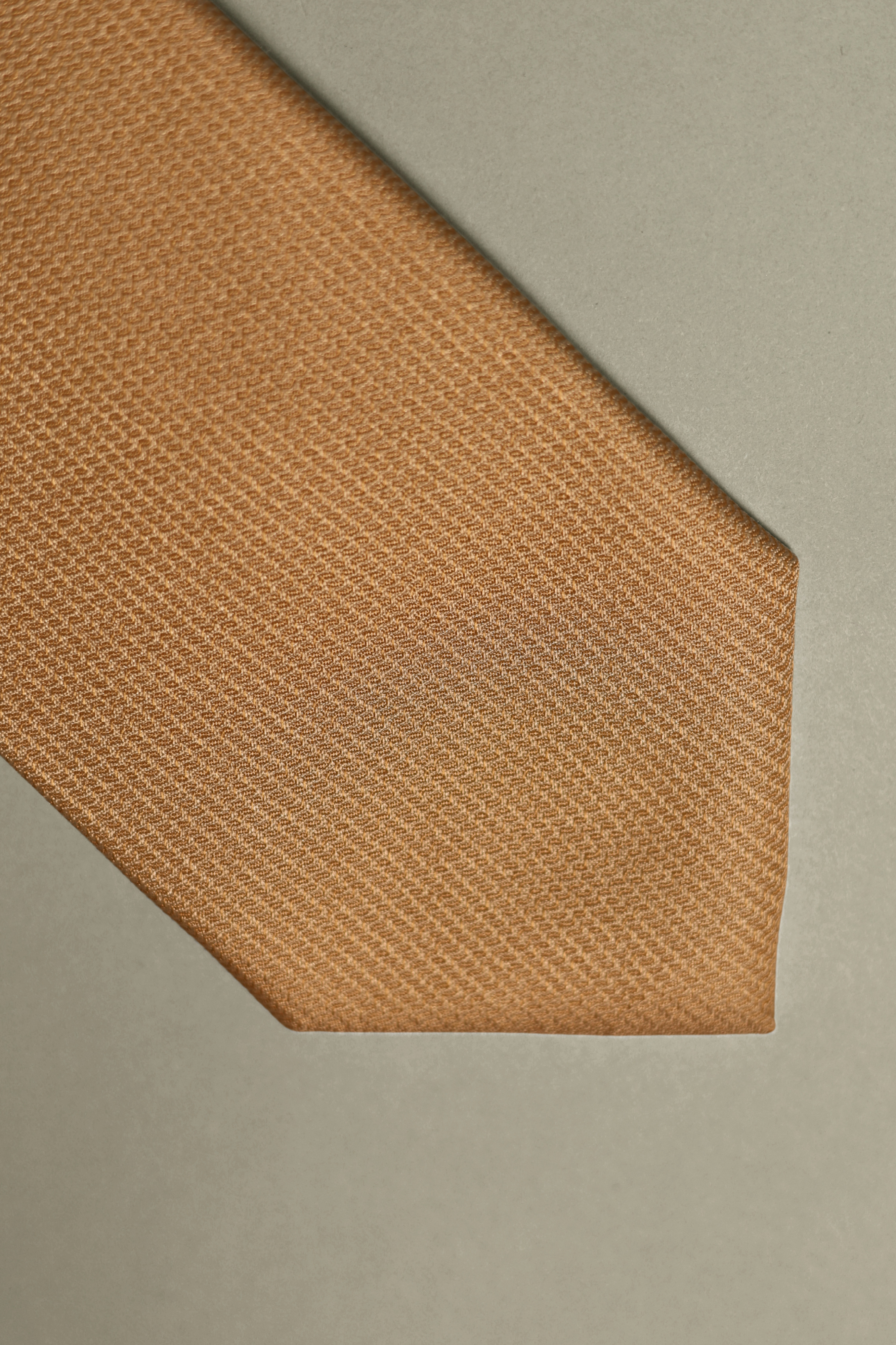 Tan Silk Woven Textured Tie