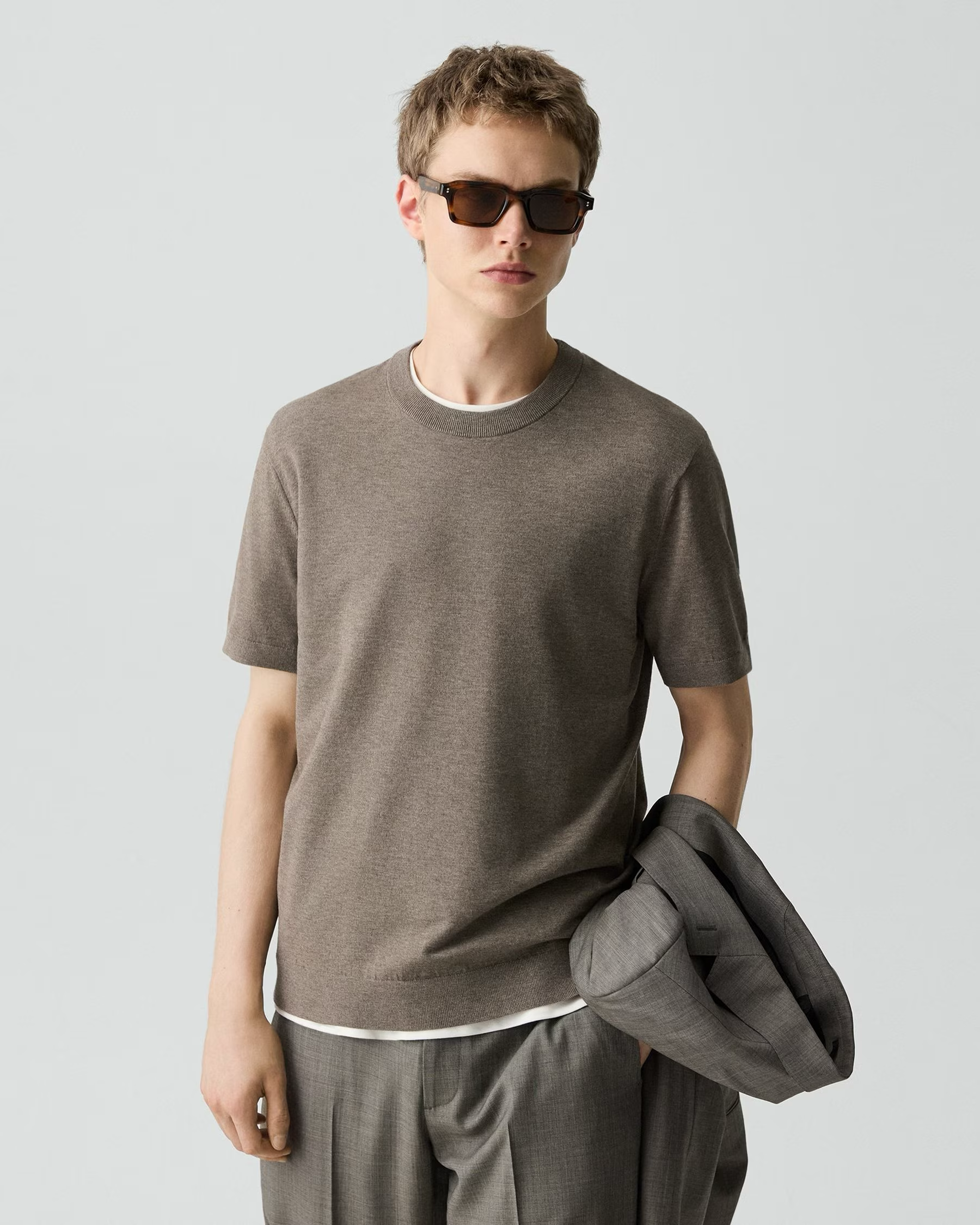 Soris Tee in Light Bilen Morel Melange