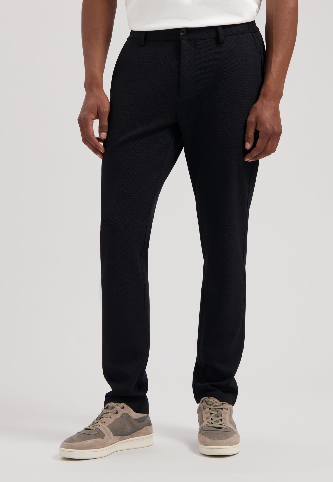 Lancaster Pique Pant in Black