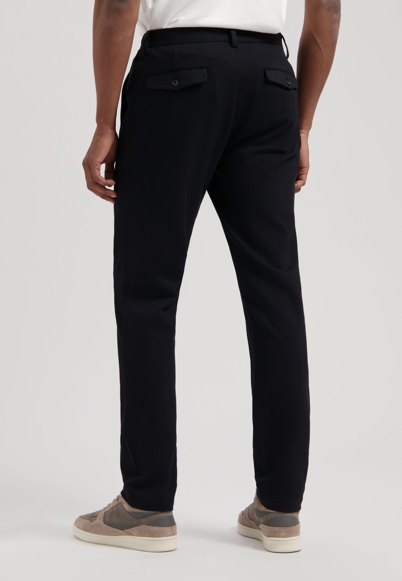 Lancaster Pique Pant in Black