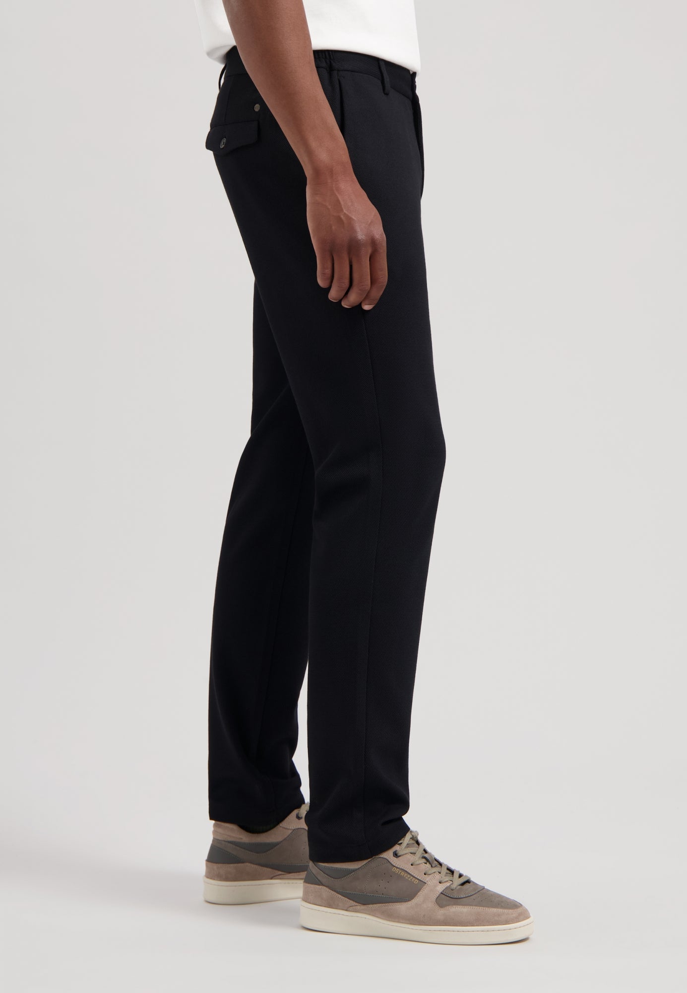 Lancaster Pique Pant in Black