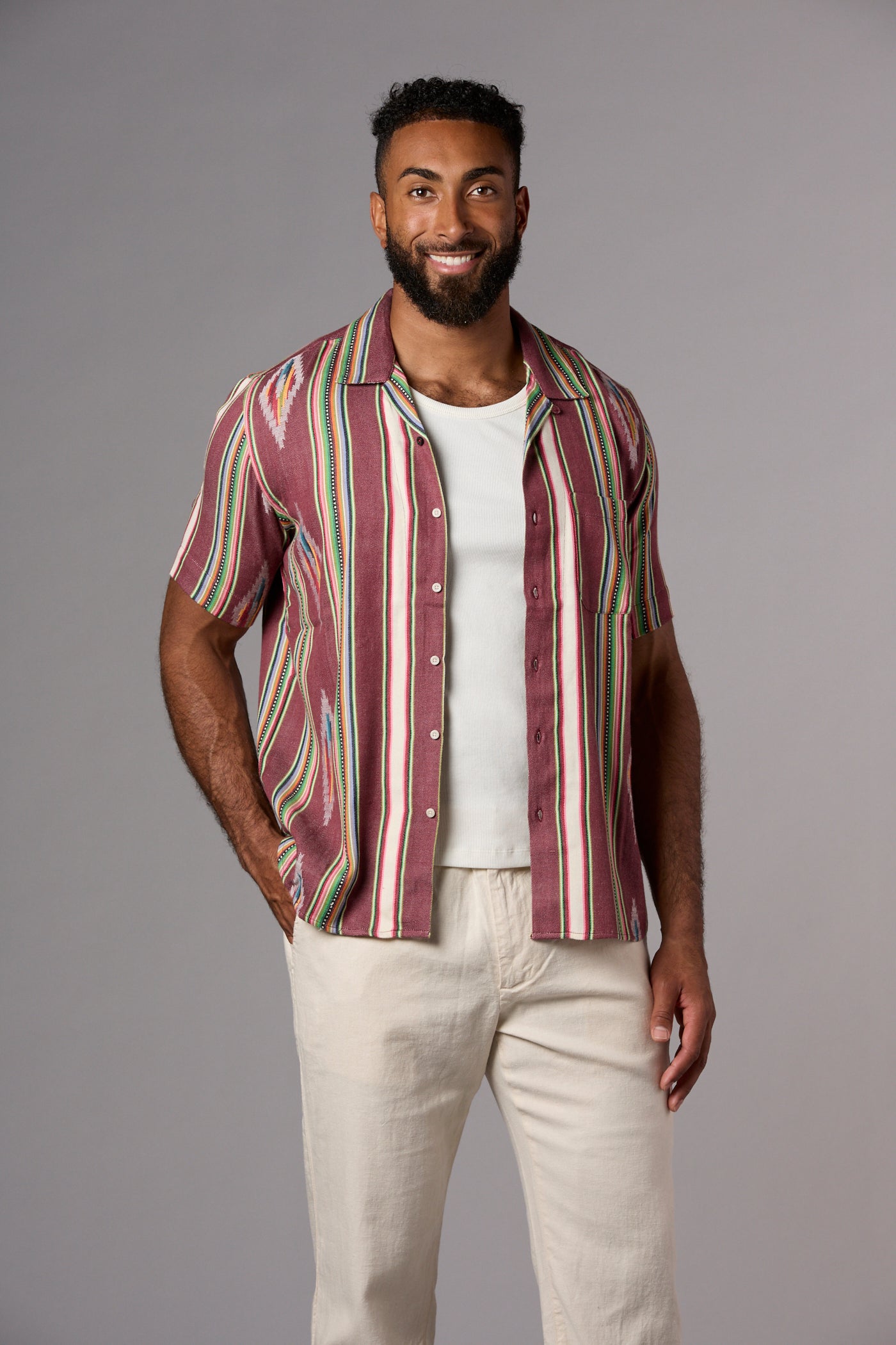 Lamar Jacquard Shirt Wine