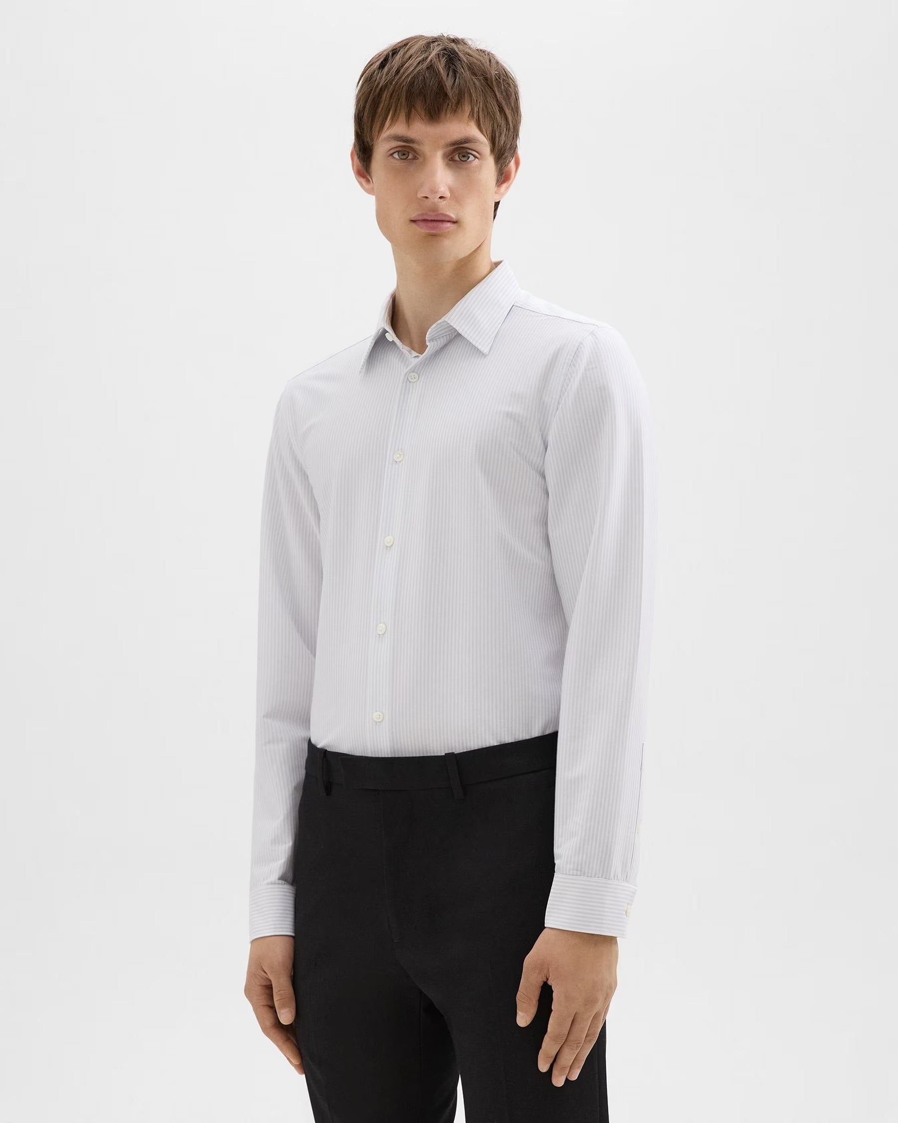 Sylvain Structure Knit Seersucker Shirt