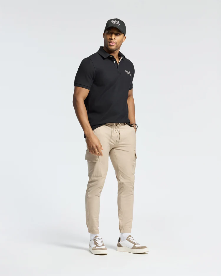 Desert Pique Polo Black