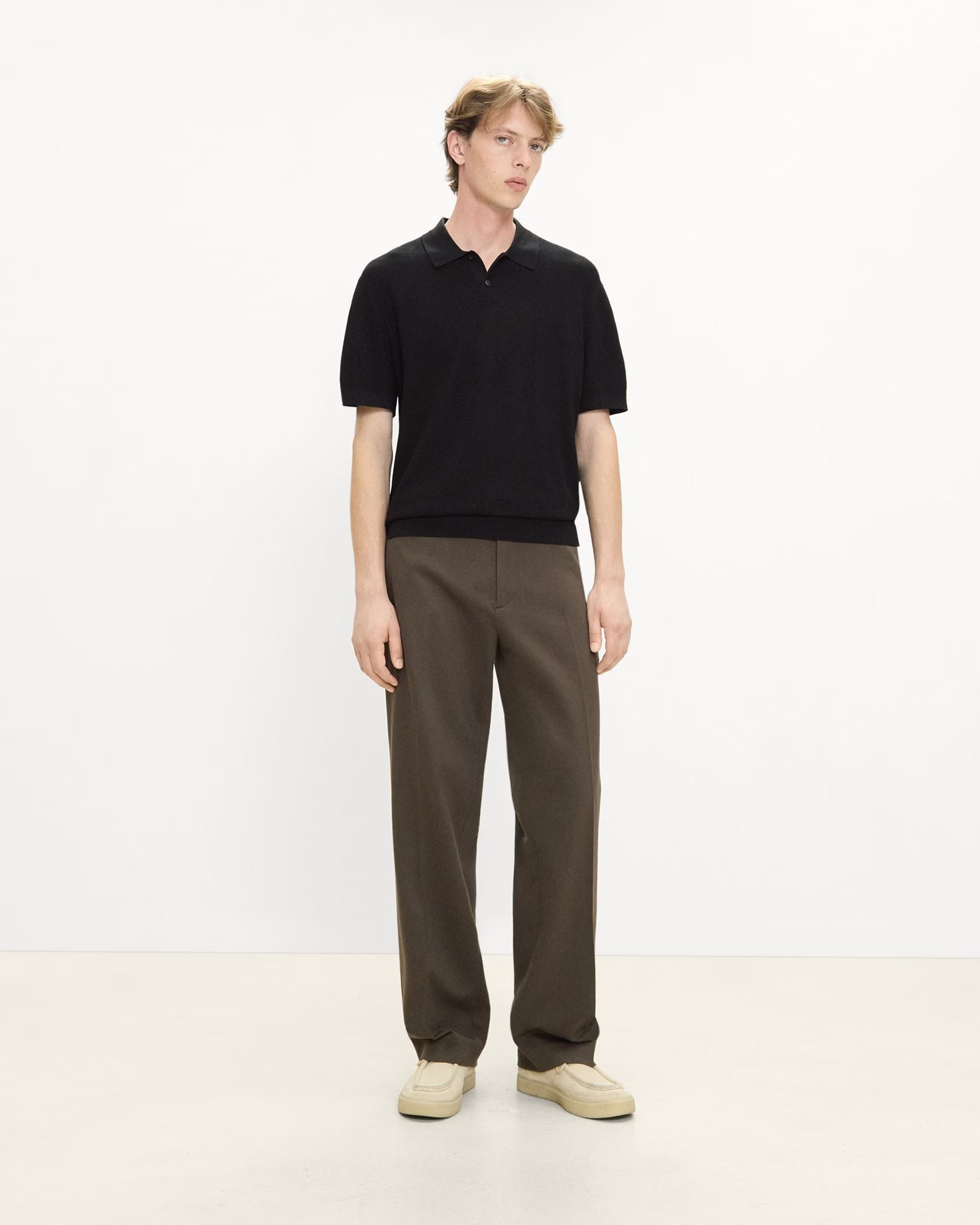 Soris Polo in Light Bilen Black