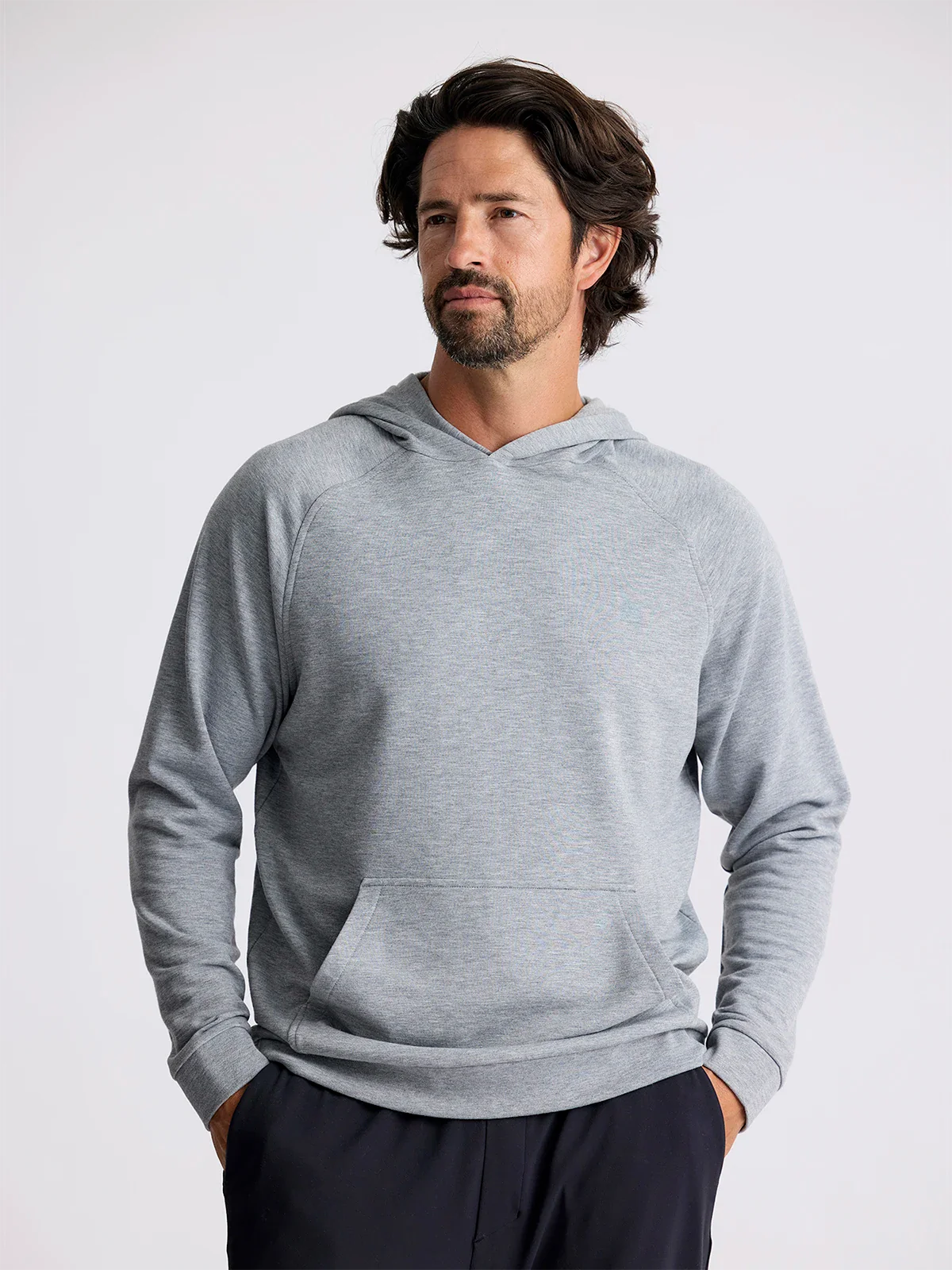 Bamboo Fleece Hoodie in Heather Grey