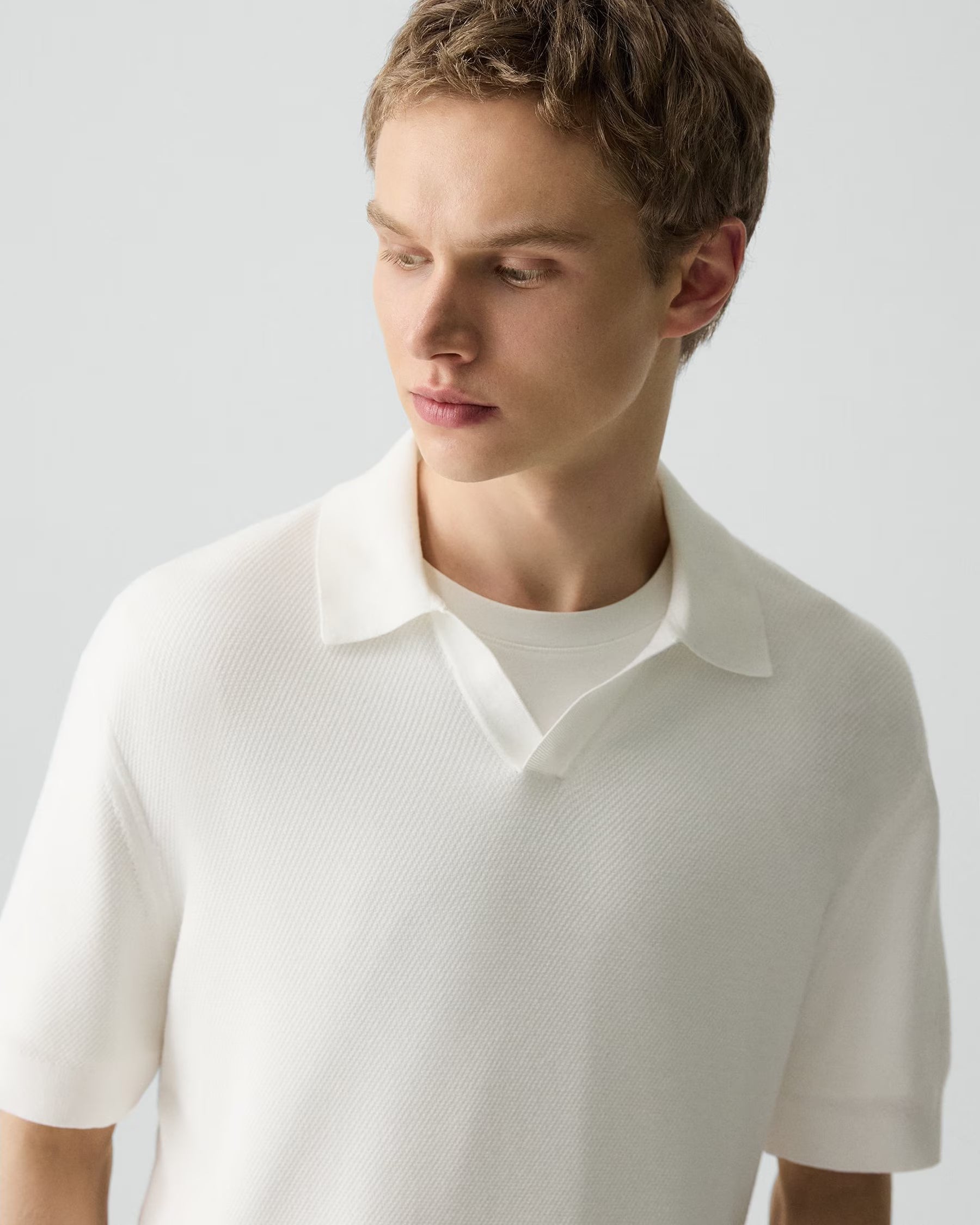 Brenan Polo in Light Bilen White