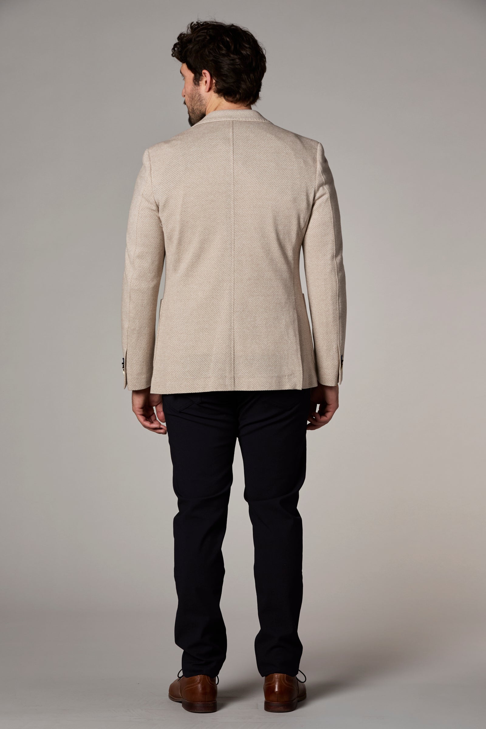 Textured Knit Blazer Sand