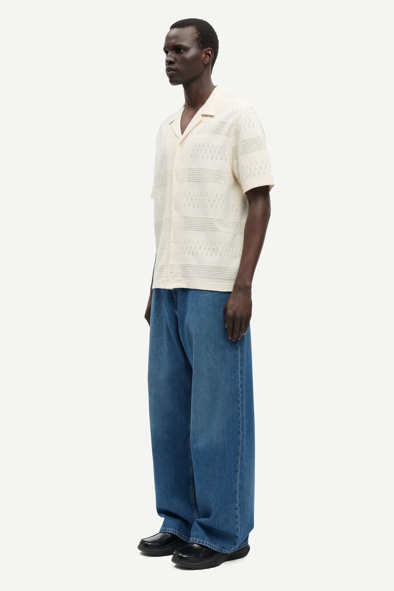 Samartin Stripe Shirt Clear Cream