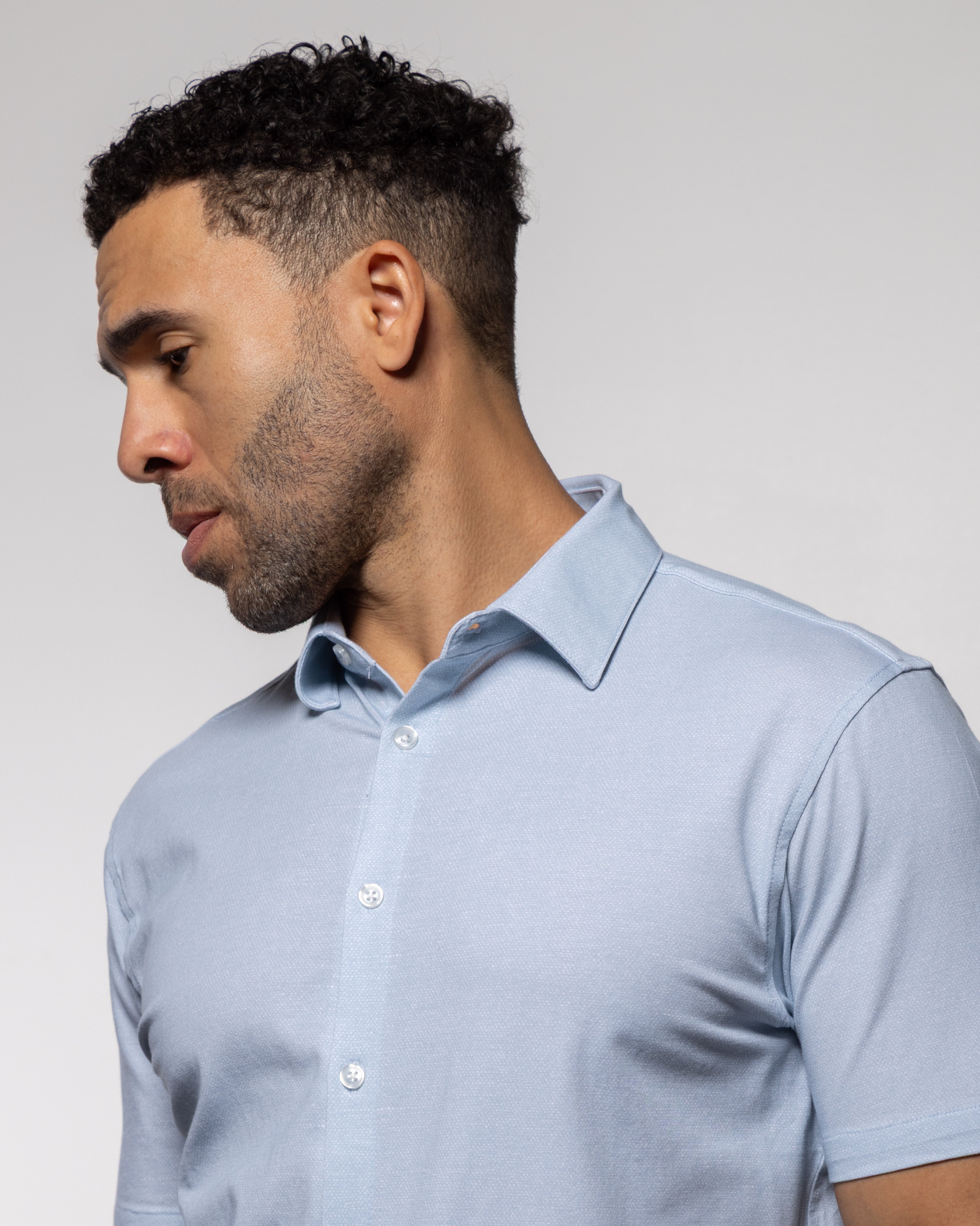 Bello Short Sleeve Linen Shirt Dawn