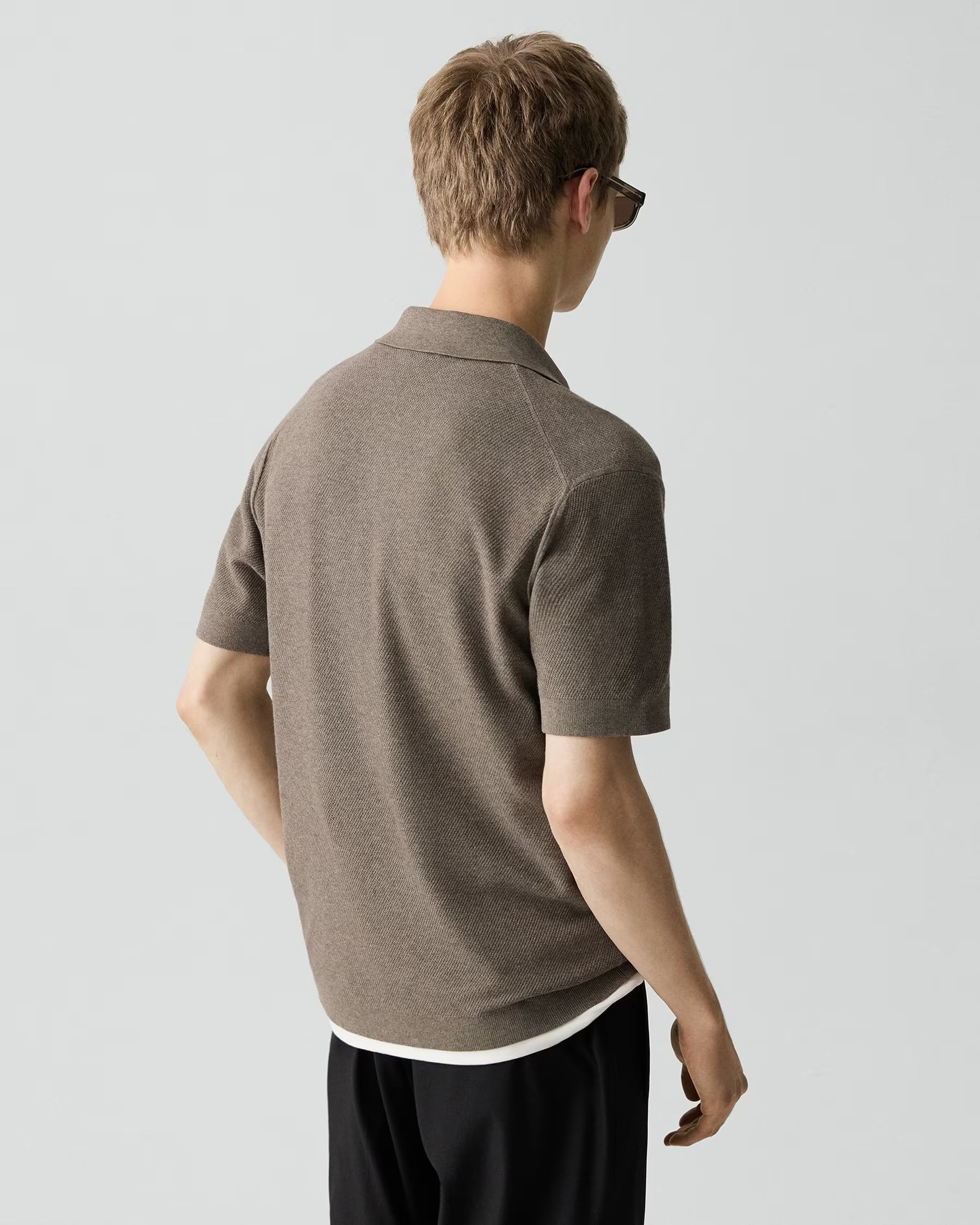 Brenan Polo in Light Bilen Morel Melange