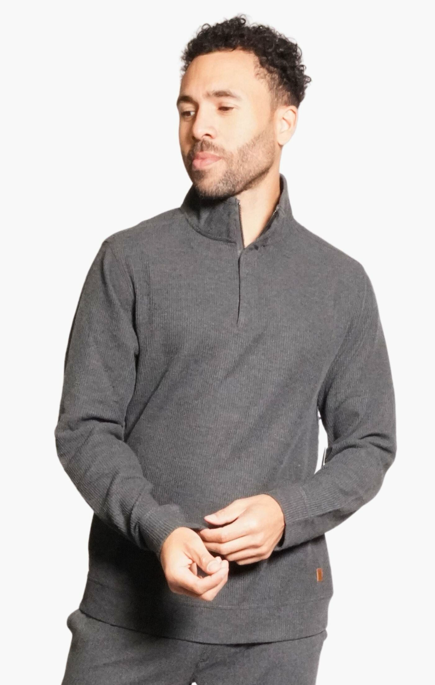 Northend Quarter Zip in Jet Black