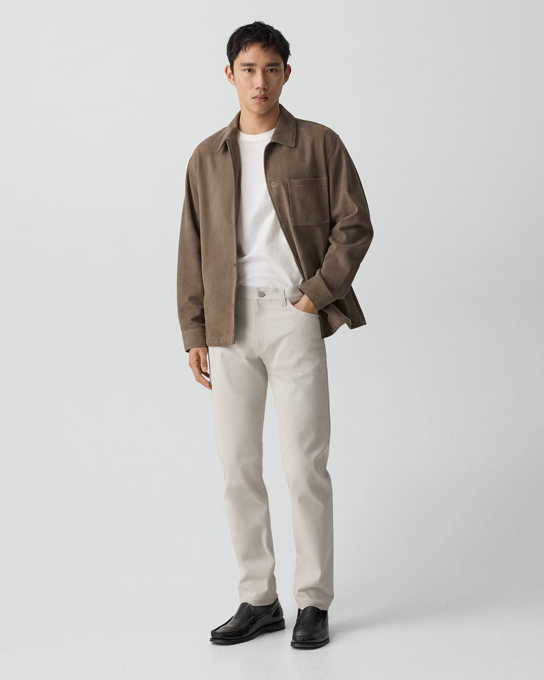 Raffi Pant in Neoteric Twill Silver Cloud