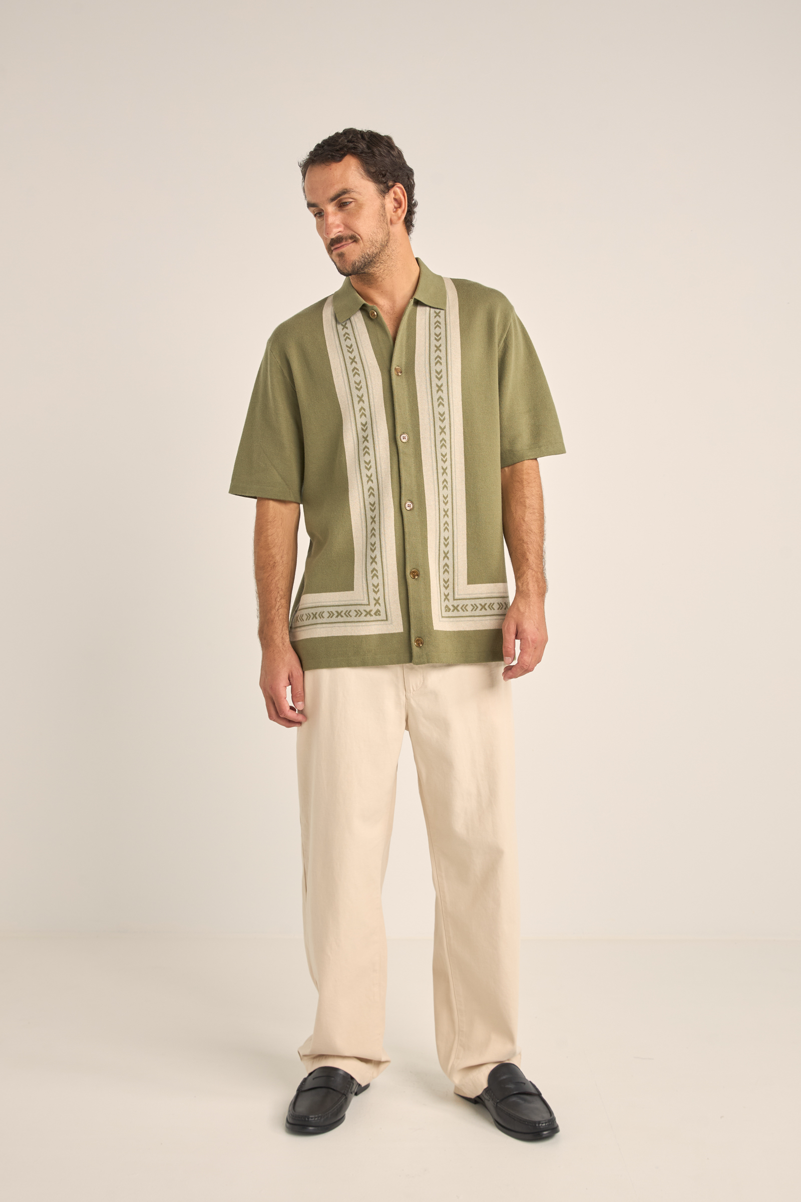 Loma Knitted Short Sleep Shirt Sage