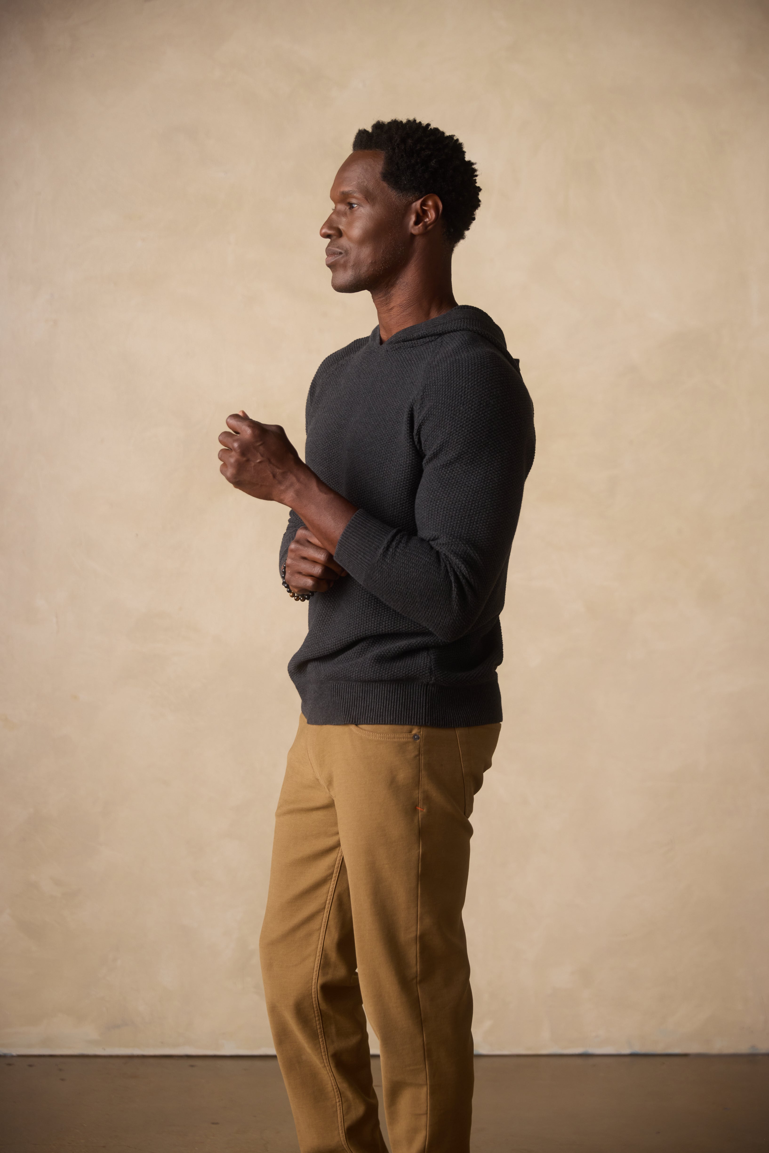 Coolmax Textured Hoodie Charcoal