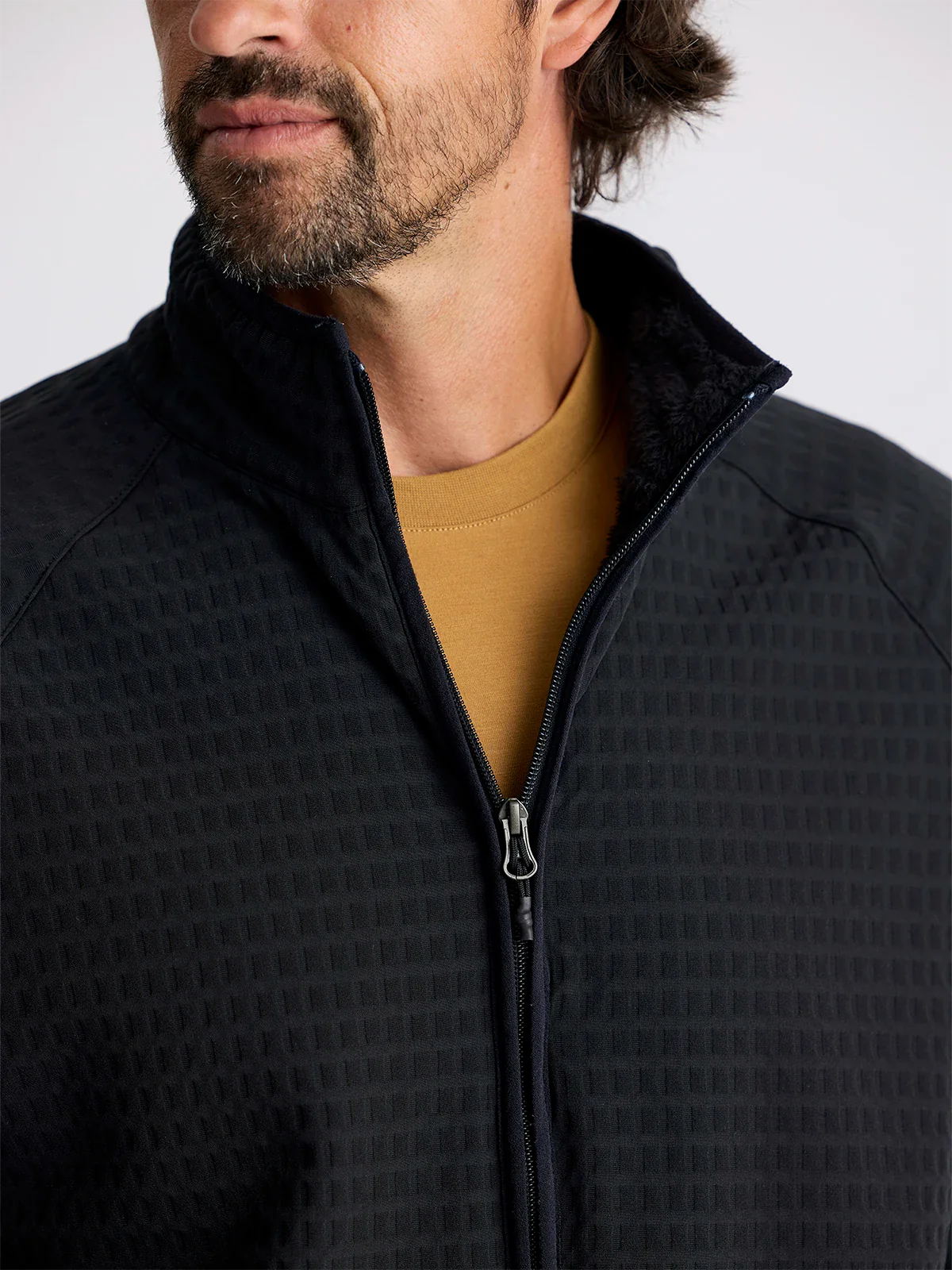 Gridback Fleece Jacket, Black