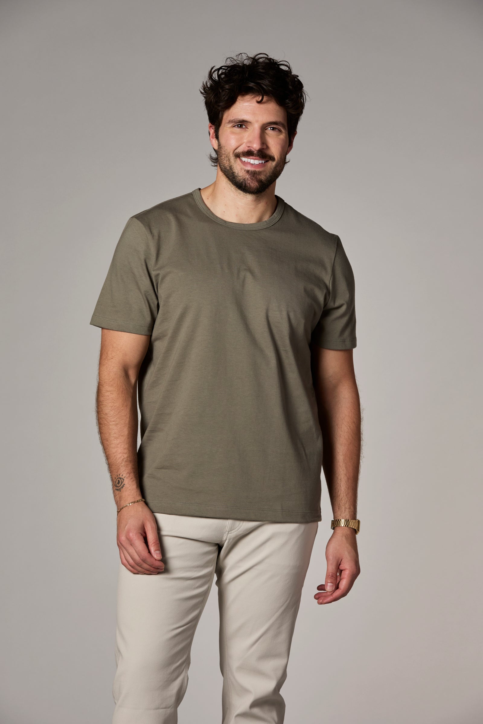 The Rick Crewneck Tee Covert Green