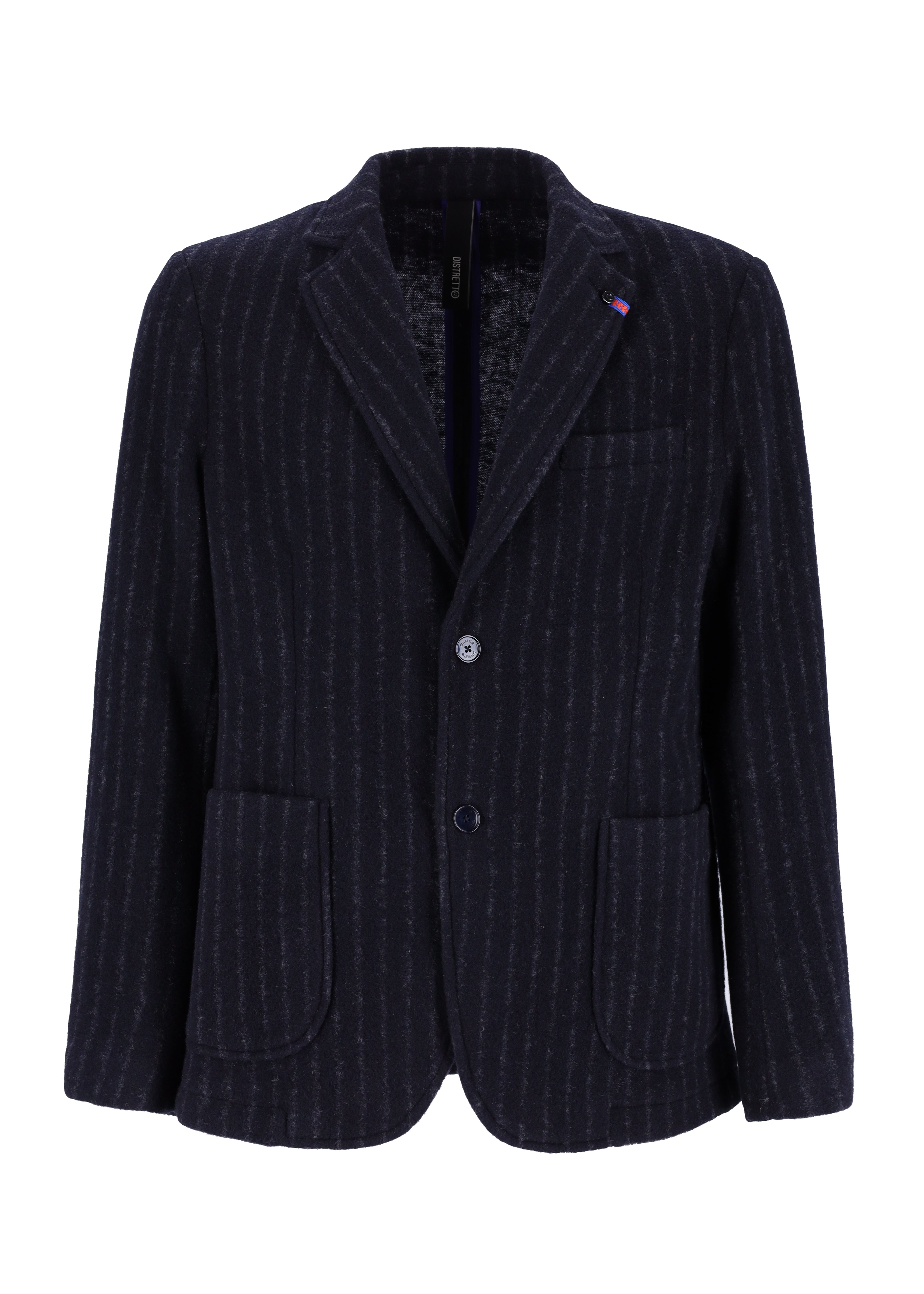 Eric Pinstripe Knit Blazer Navy