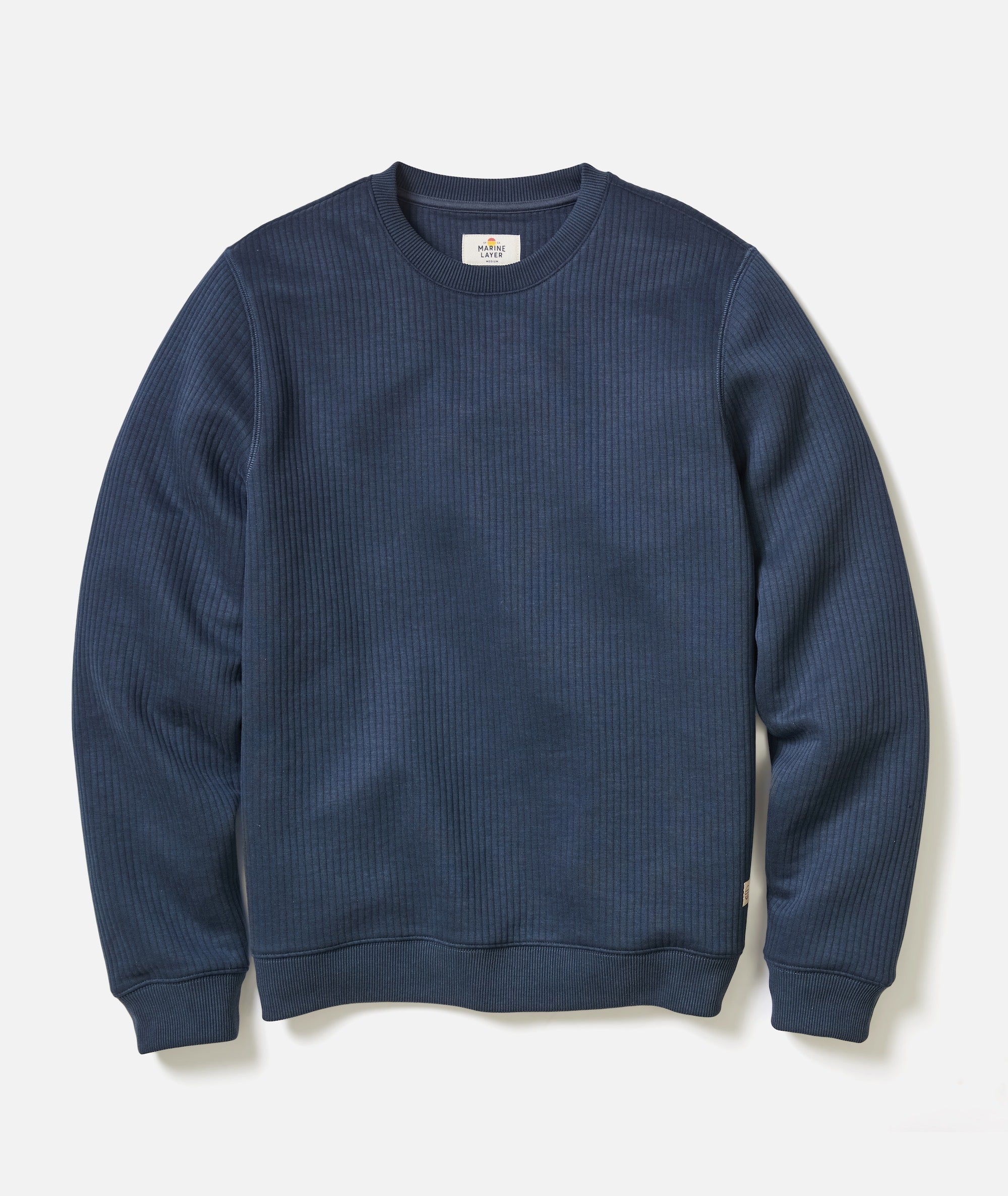 Corbet Quilted Crewneck Navy