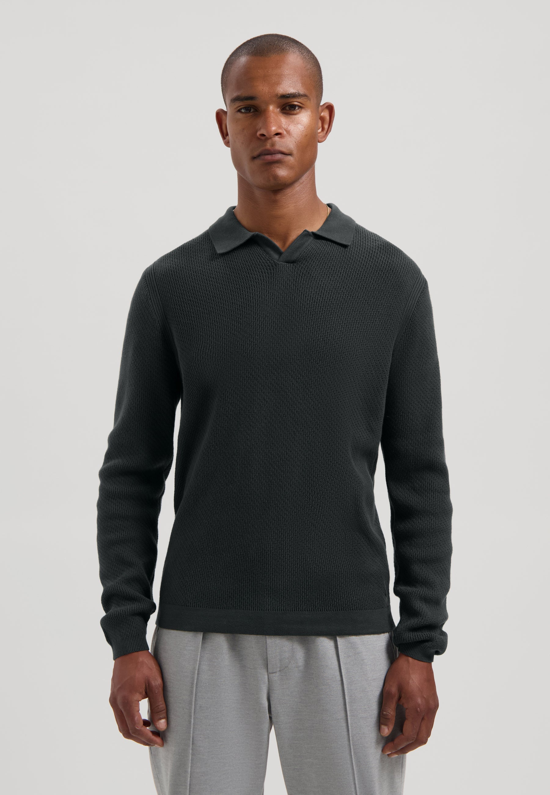 Kostas Longsleeve Polo Forest River