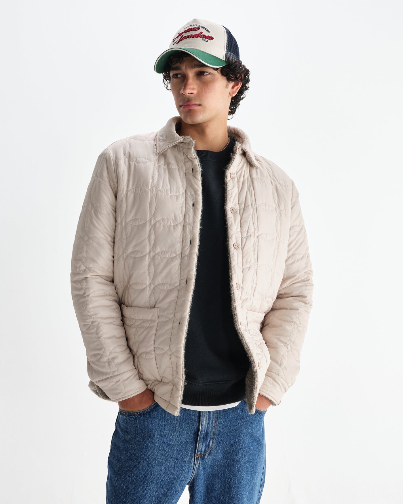 Mount Reversible Overshirt - Bobble Wool Natural