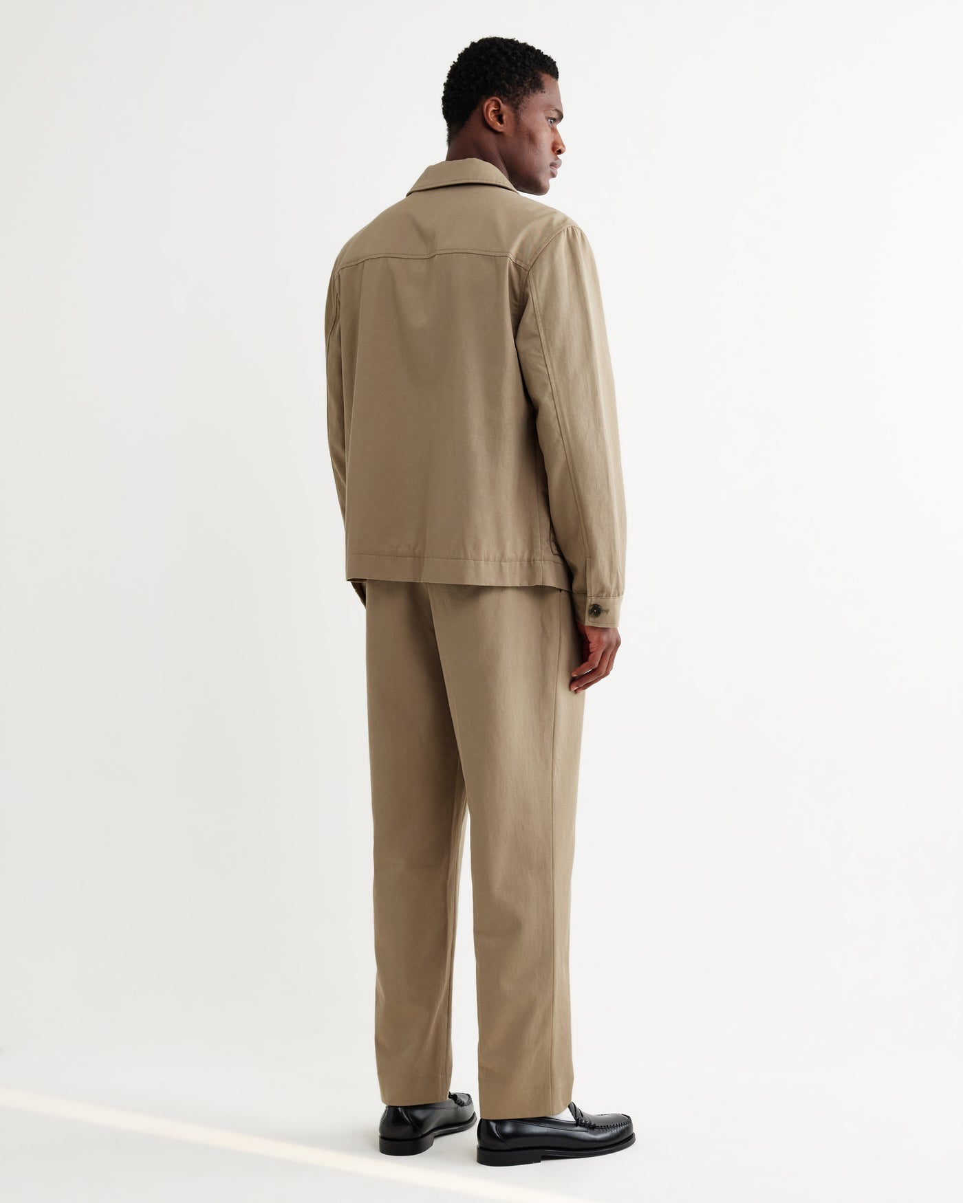 Strand Jacket in Cotton Tencel Twill Beige