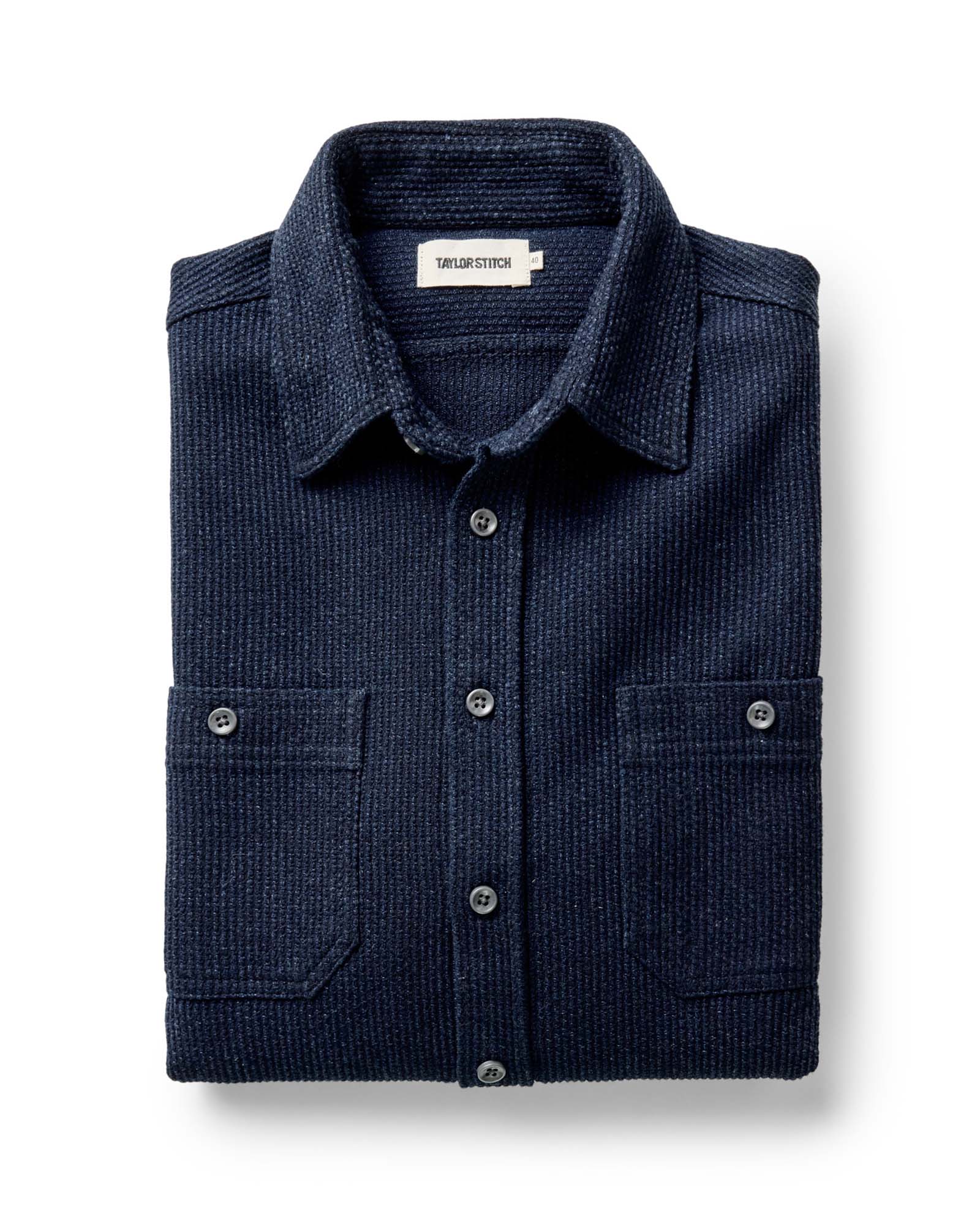 The Utility Shirt in Sashiko Rinsed Indigo