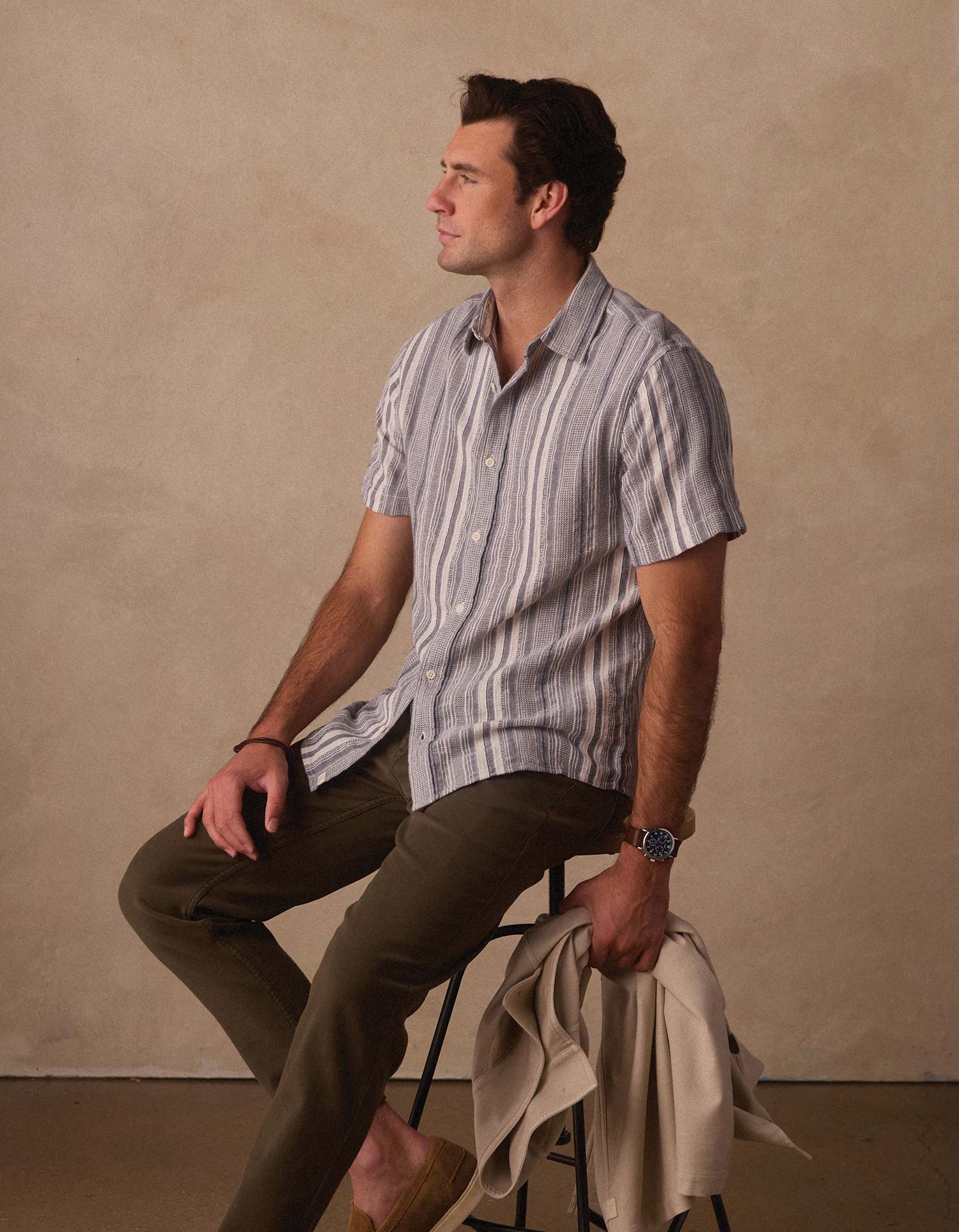 Freshwater Stripe Everyday Shirt Positano