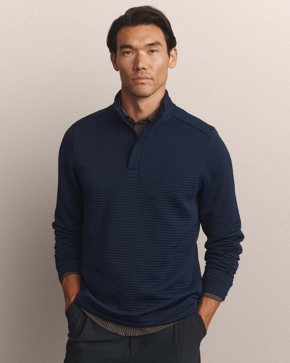 Landmark 1/4 Zip True Navy